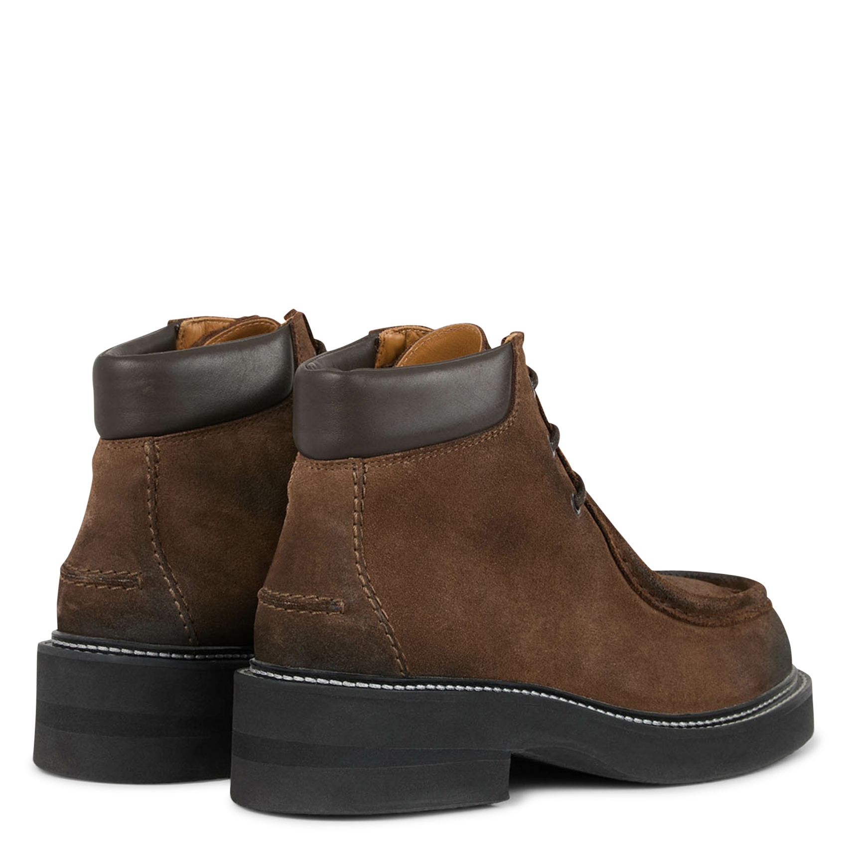 Bottines en cuir velours SANDRO Marron