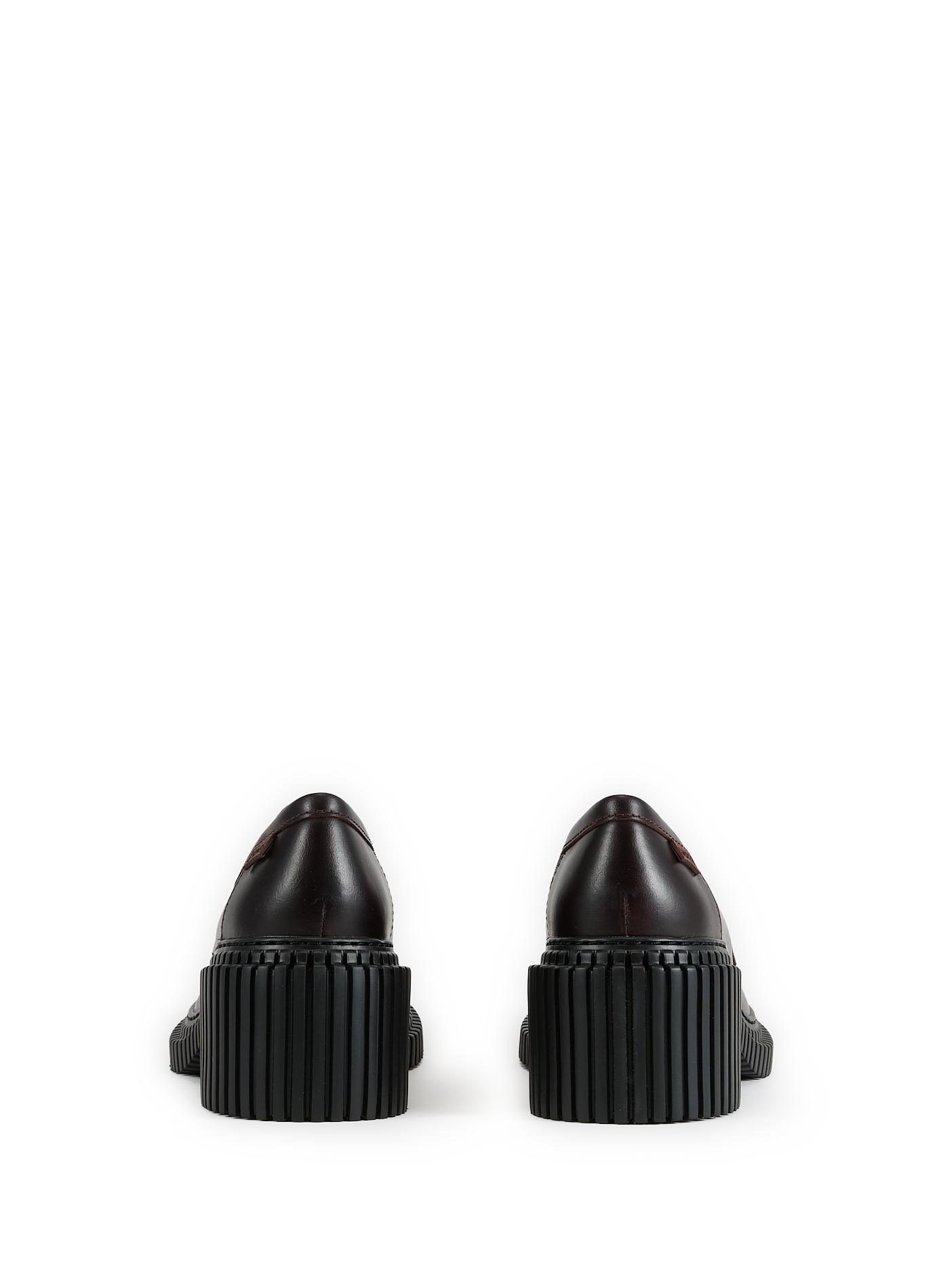 Scalloped leather loafers CAMPER Red