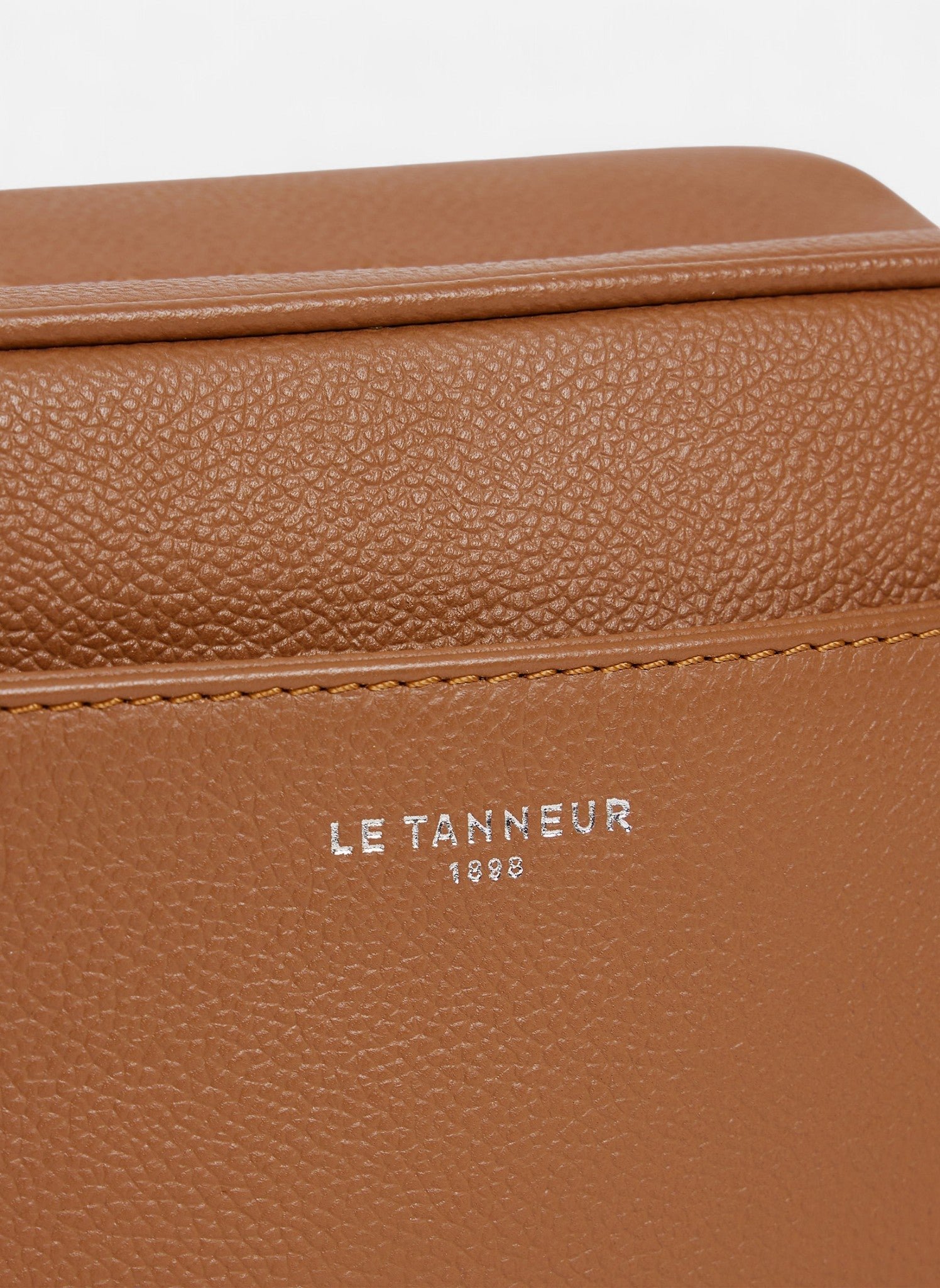 Trousse de toilette en cuir grainé LE TANNEUR Marron