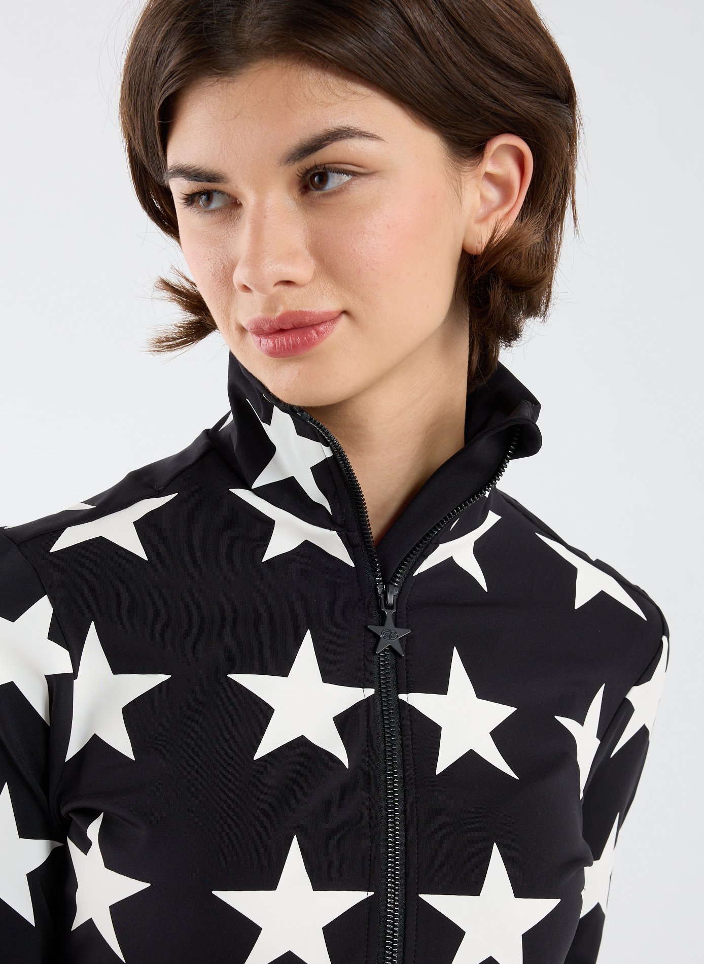 Pull étoiles col montant GOLDBERGH Noir