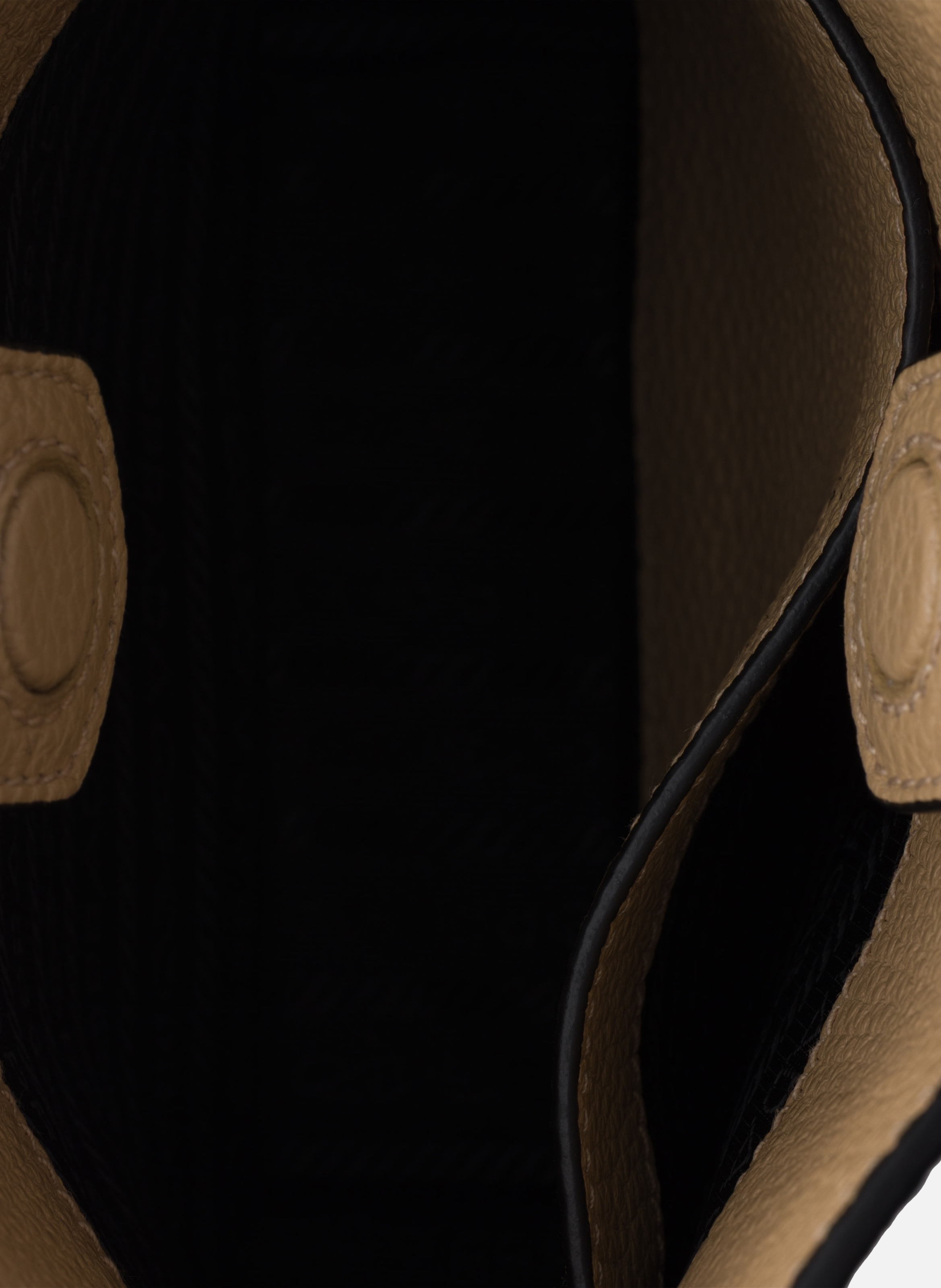 Mini sac porté épaule en cuir PRADA Beige