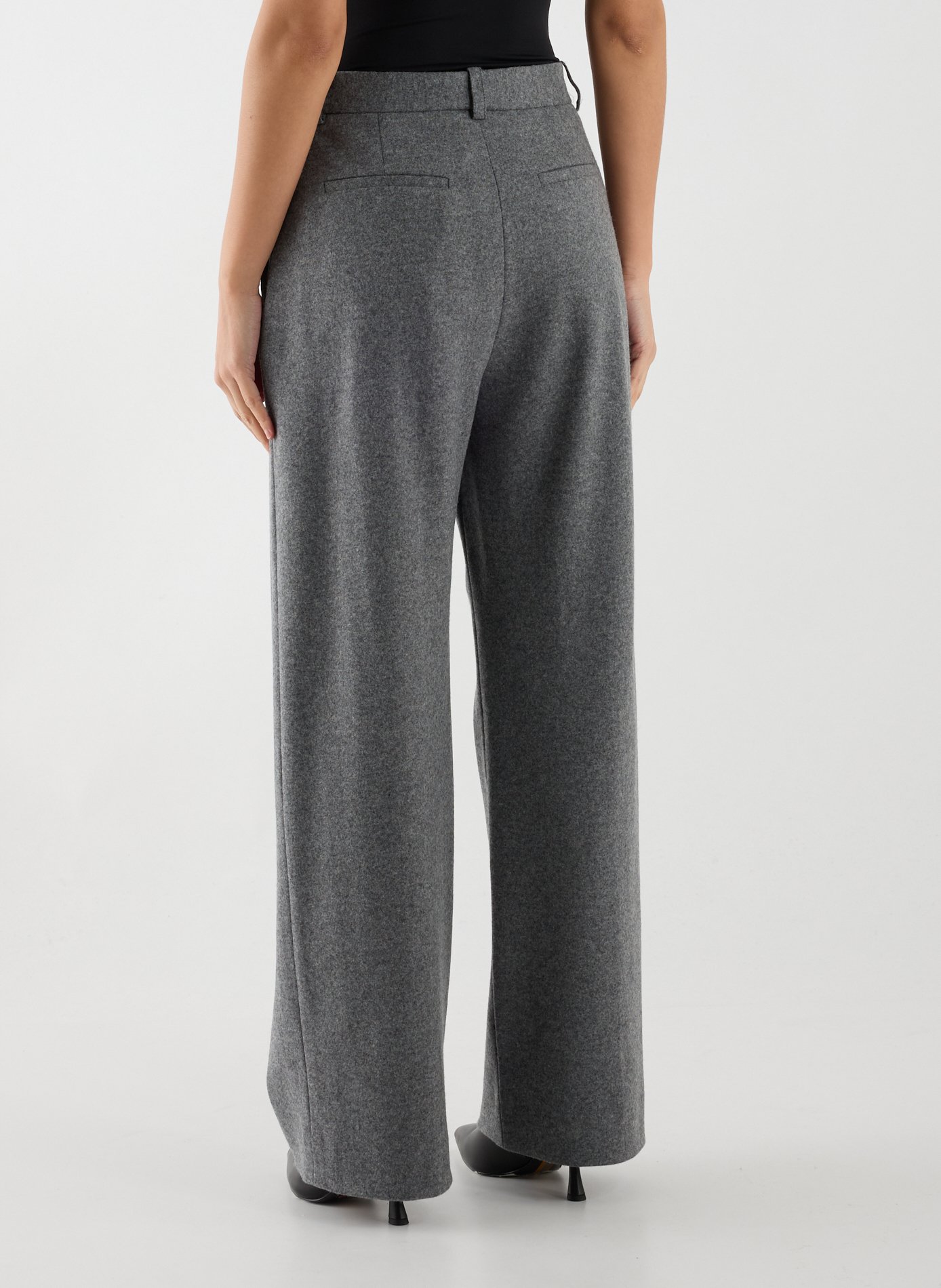 Pantalon droit en laine et cachemire VICTORIA BECKHAM Gris