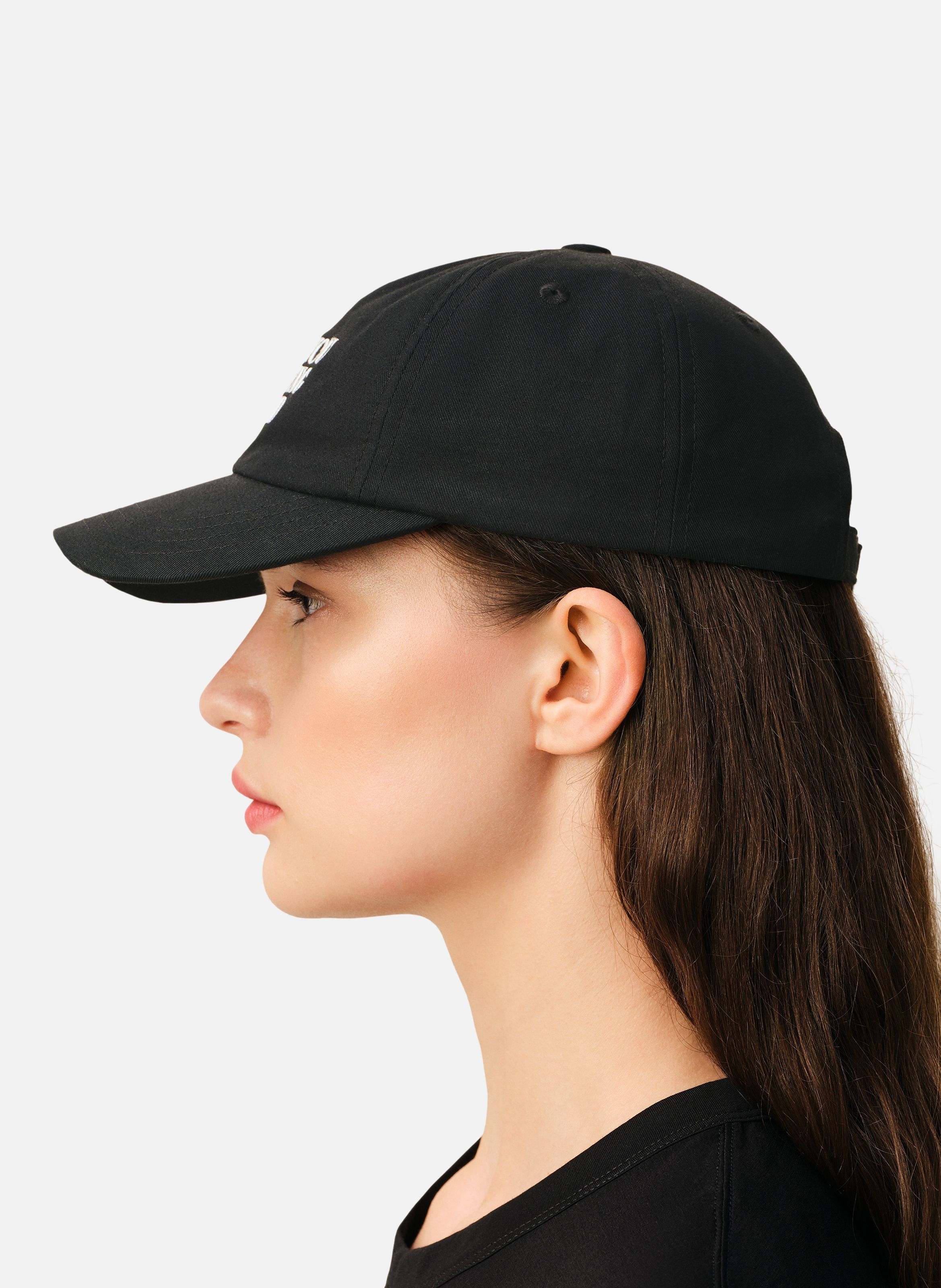 Casquette broderie thank you for being a friend unisexe en coton AMI PARIS Noir