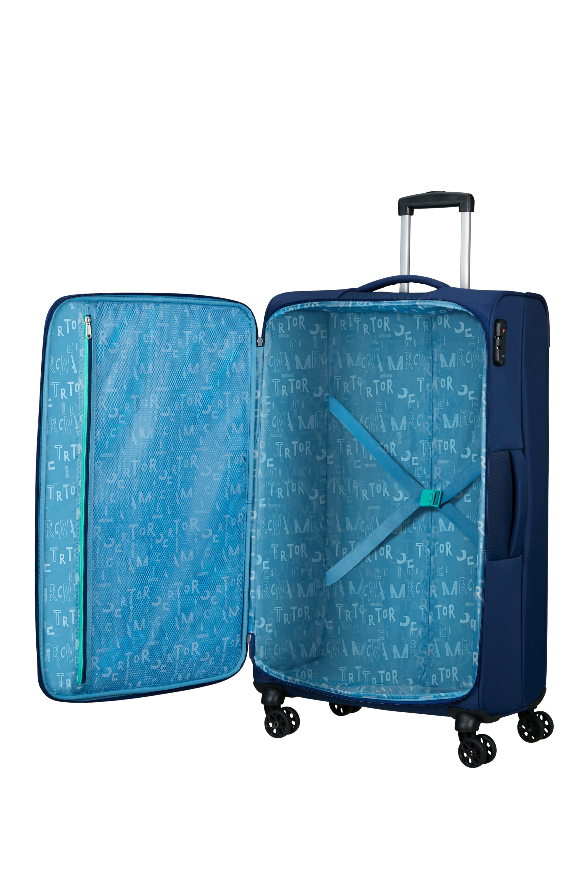 Sea seeker valise 4 roues taille l AMERICAN TOURISTER Bleu