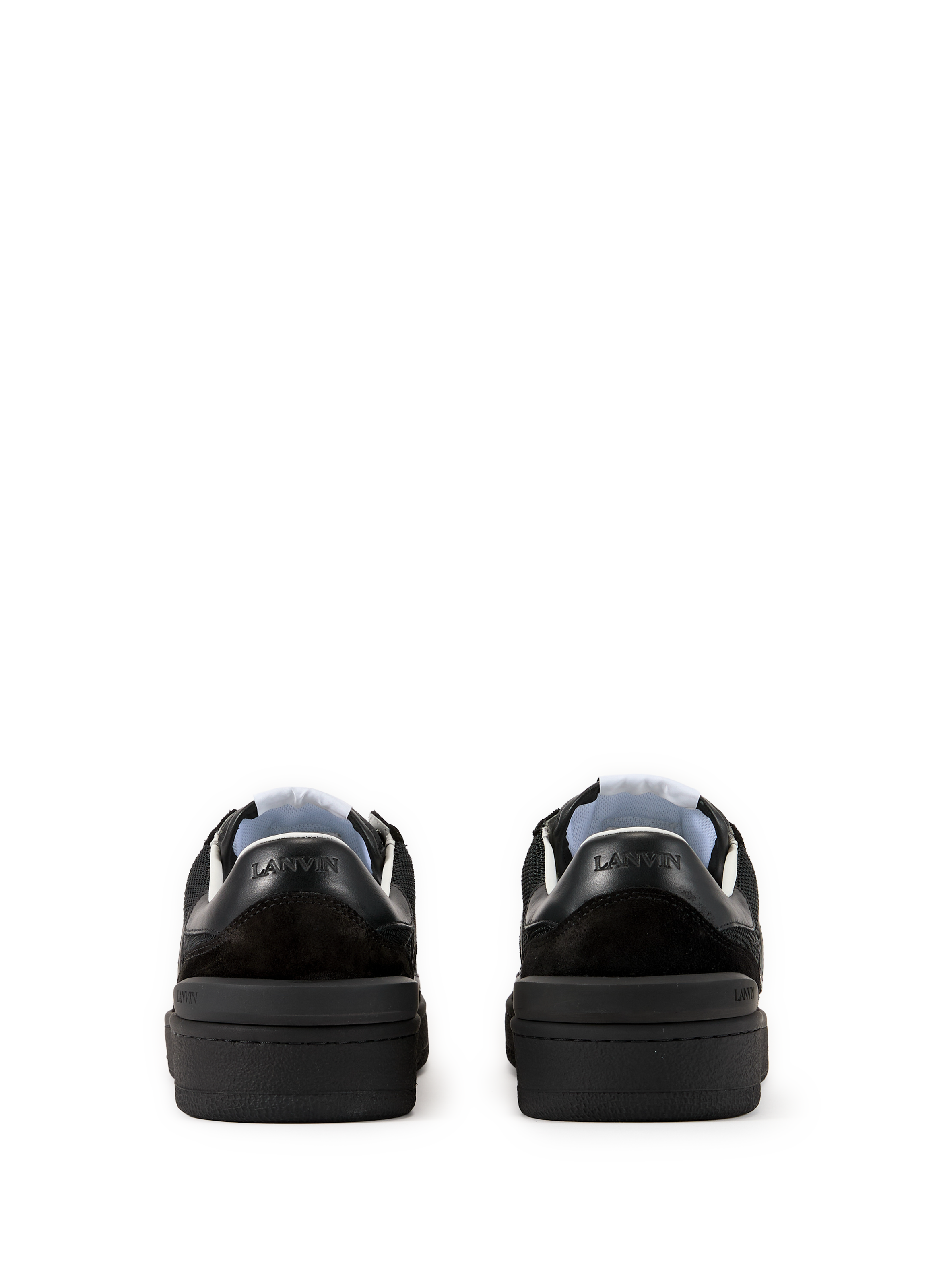 Baskets bi-matière à lacets LANVIN Noir