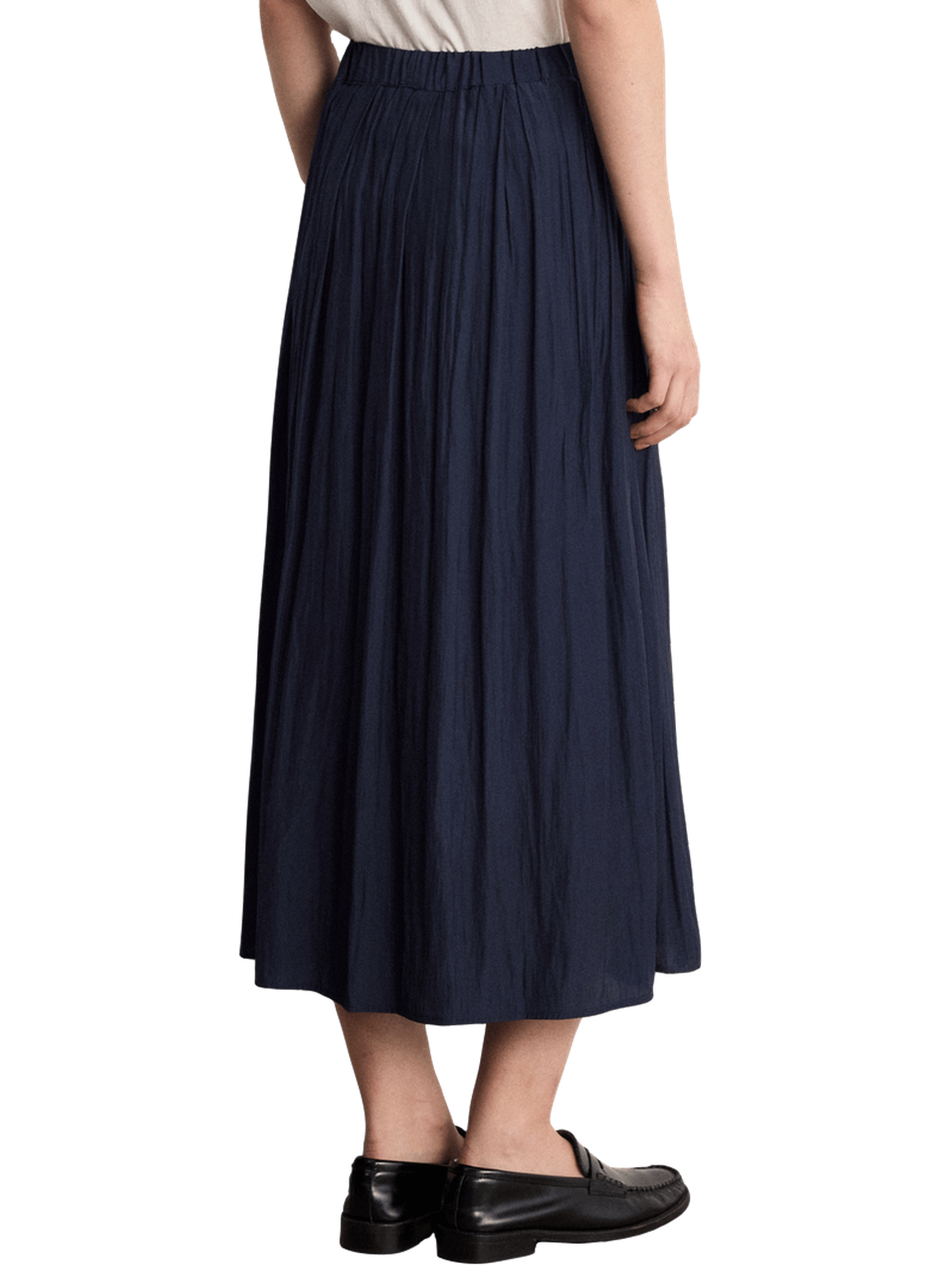 Jupe midi satinée plissée - naia PABLO Bleu