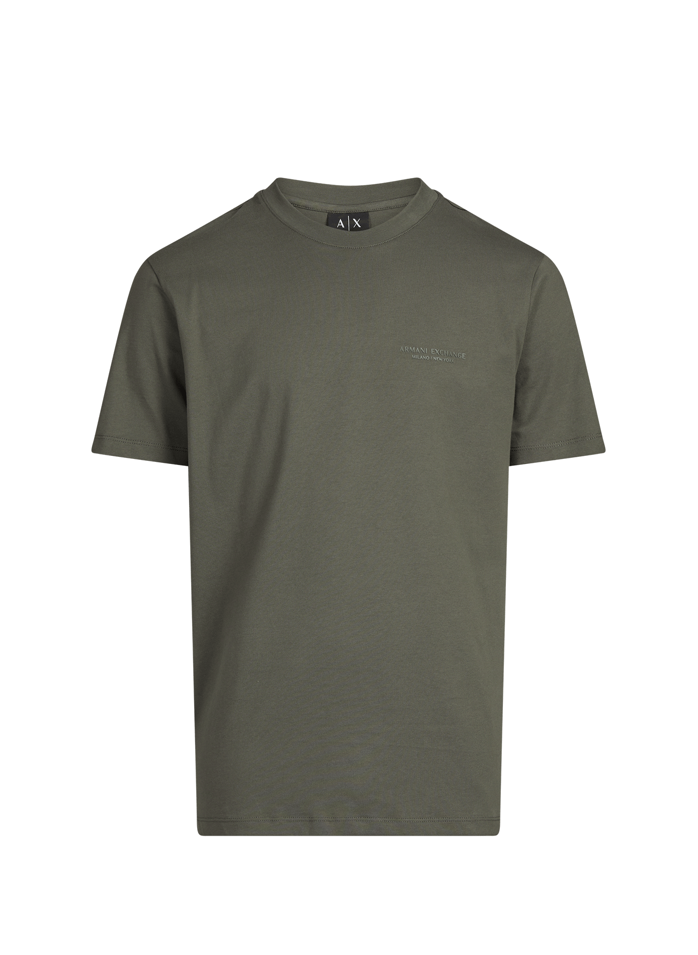 T-shirt col rond en coton ARMANI EXCHANGE Kaki