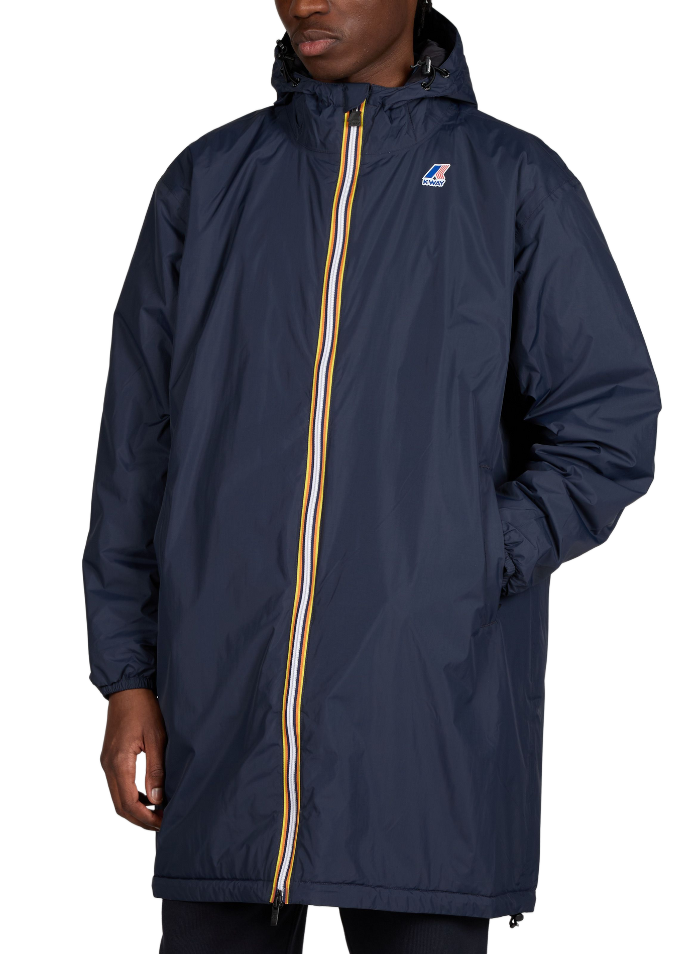 Parka mi-longue à capuche K-WAY Bleu