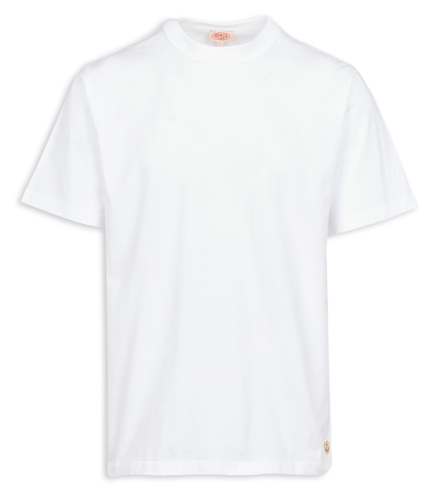 Straight fit organic cotton crew neck t-shirt Callac ARMOR-LUX White