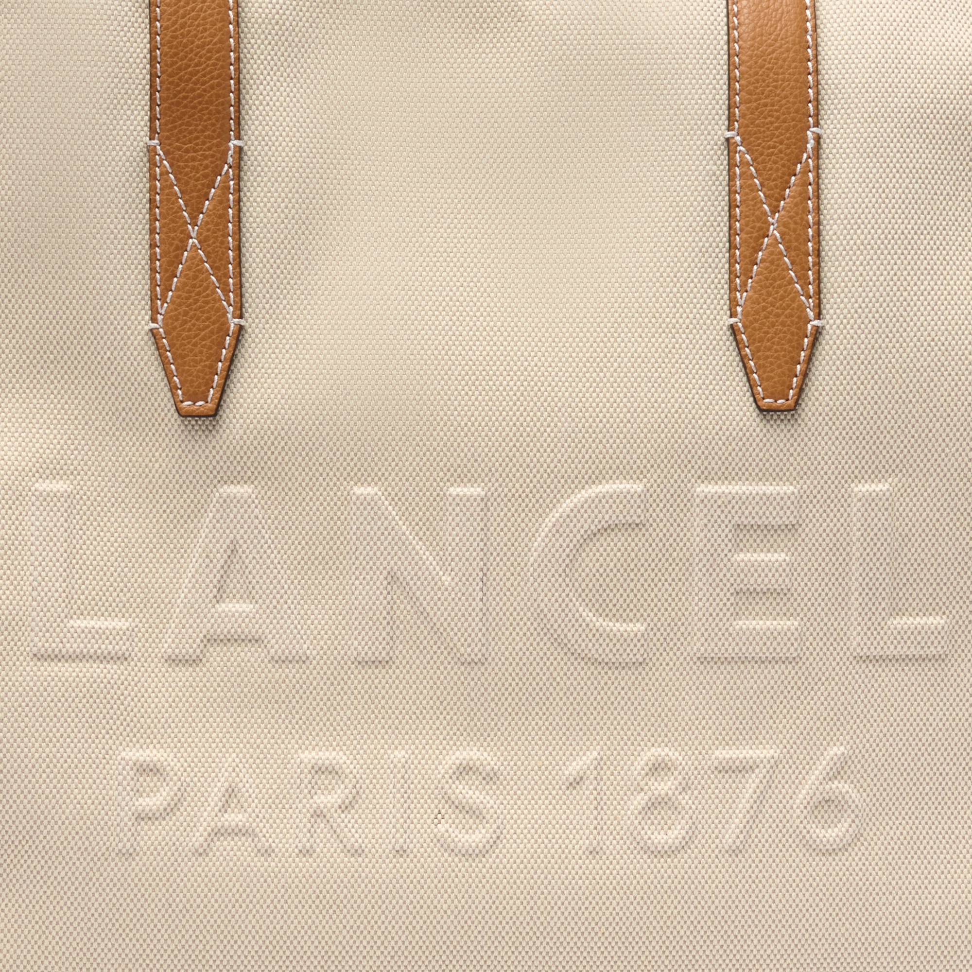 Tote zipped bag jour large by lancel in cotton LANCEL Beige