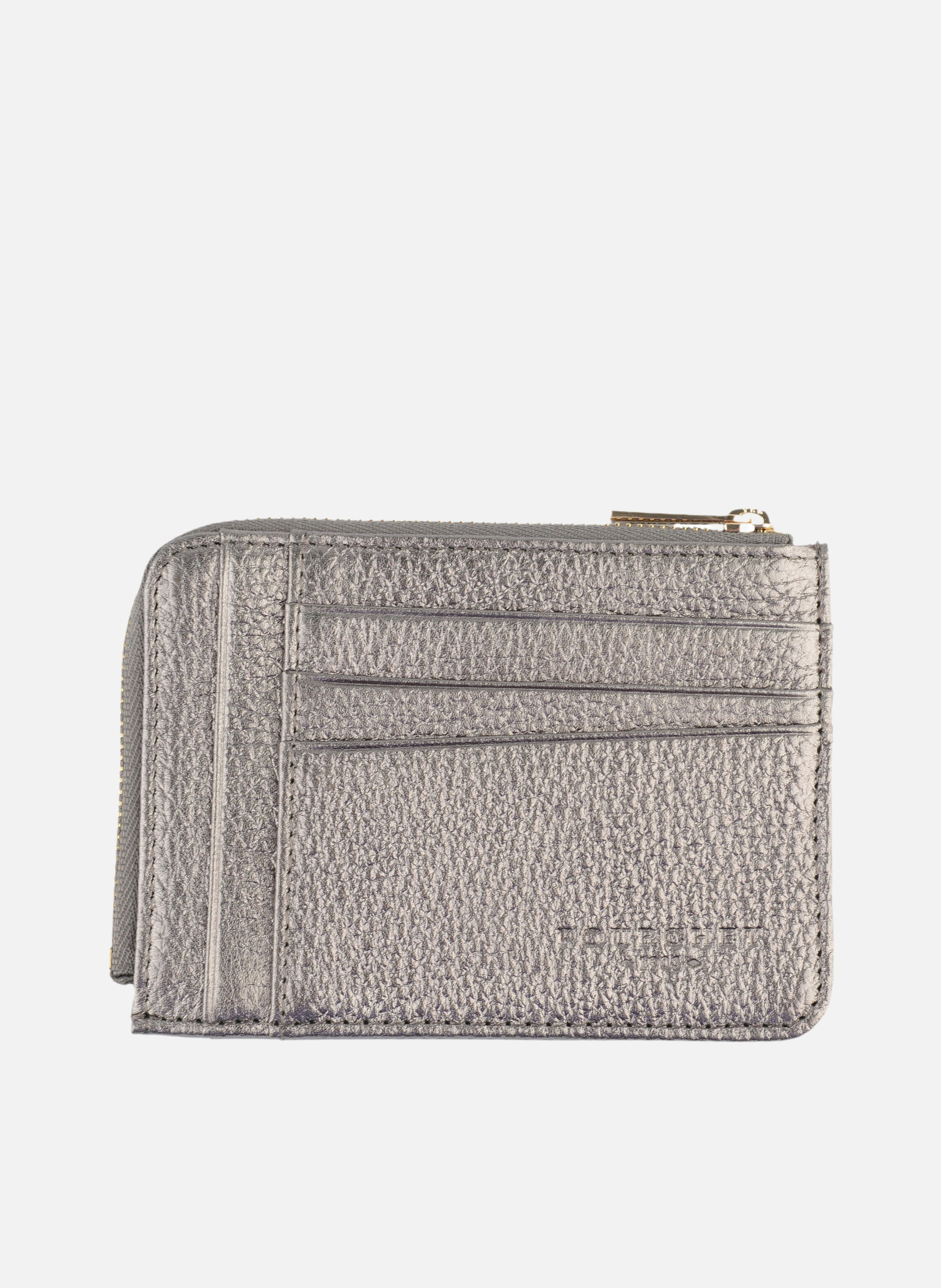 Club | porte-monnaie & porte-cartes en cuir de vachette | Gris POURCHET Femme