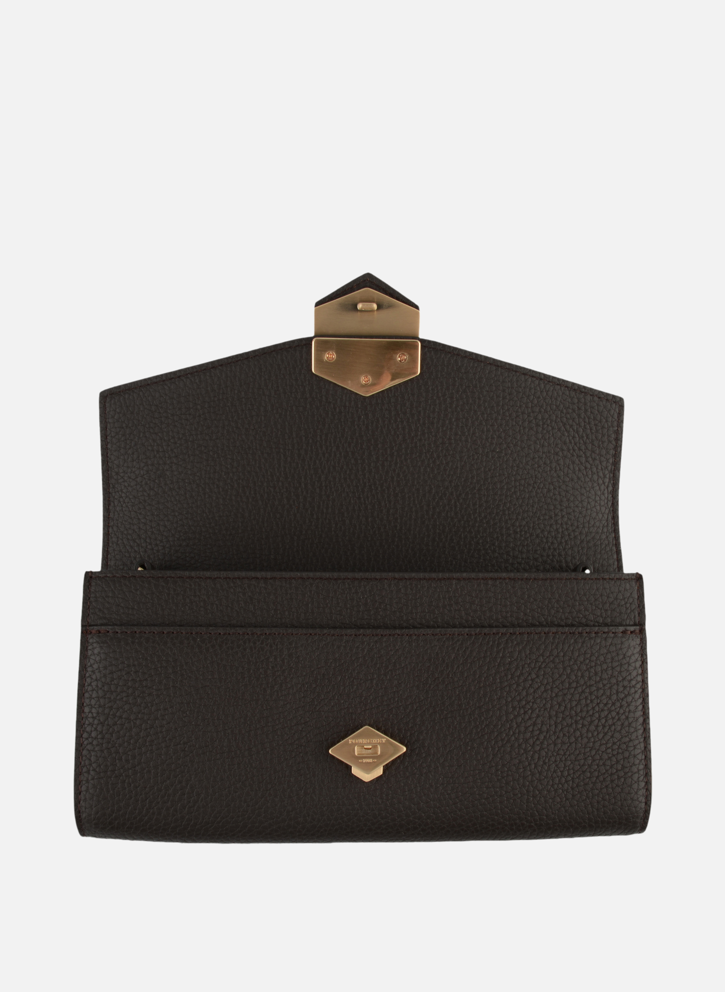Sèvres | sac besace gm en cuir de vachette POURCHET Marron