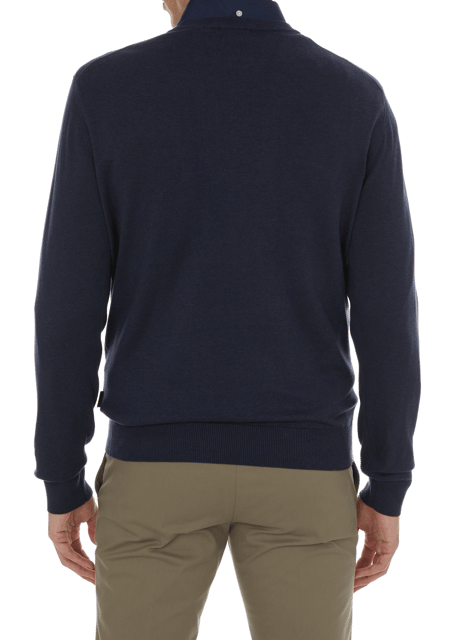 Pull en coton et soie FACONNABLE Bleu