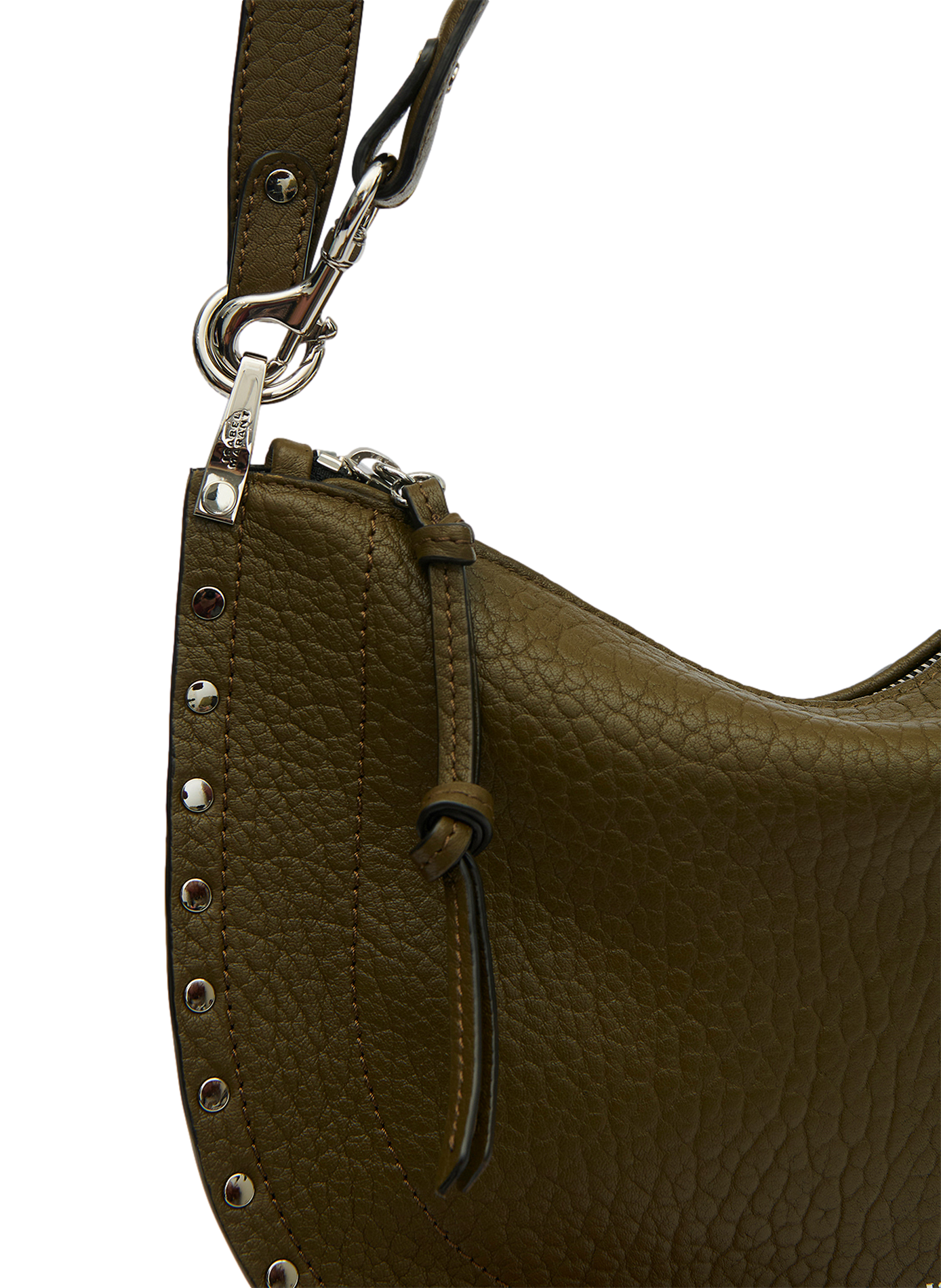 Umhängetasche Oskan Soft aus Bubble-Leder ISABEL MARANT Khaki