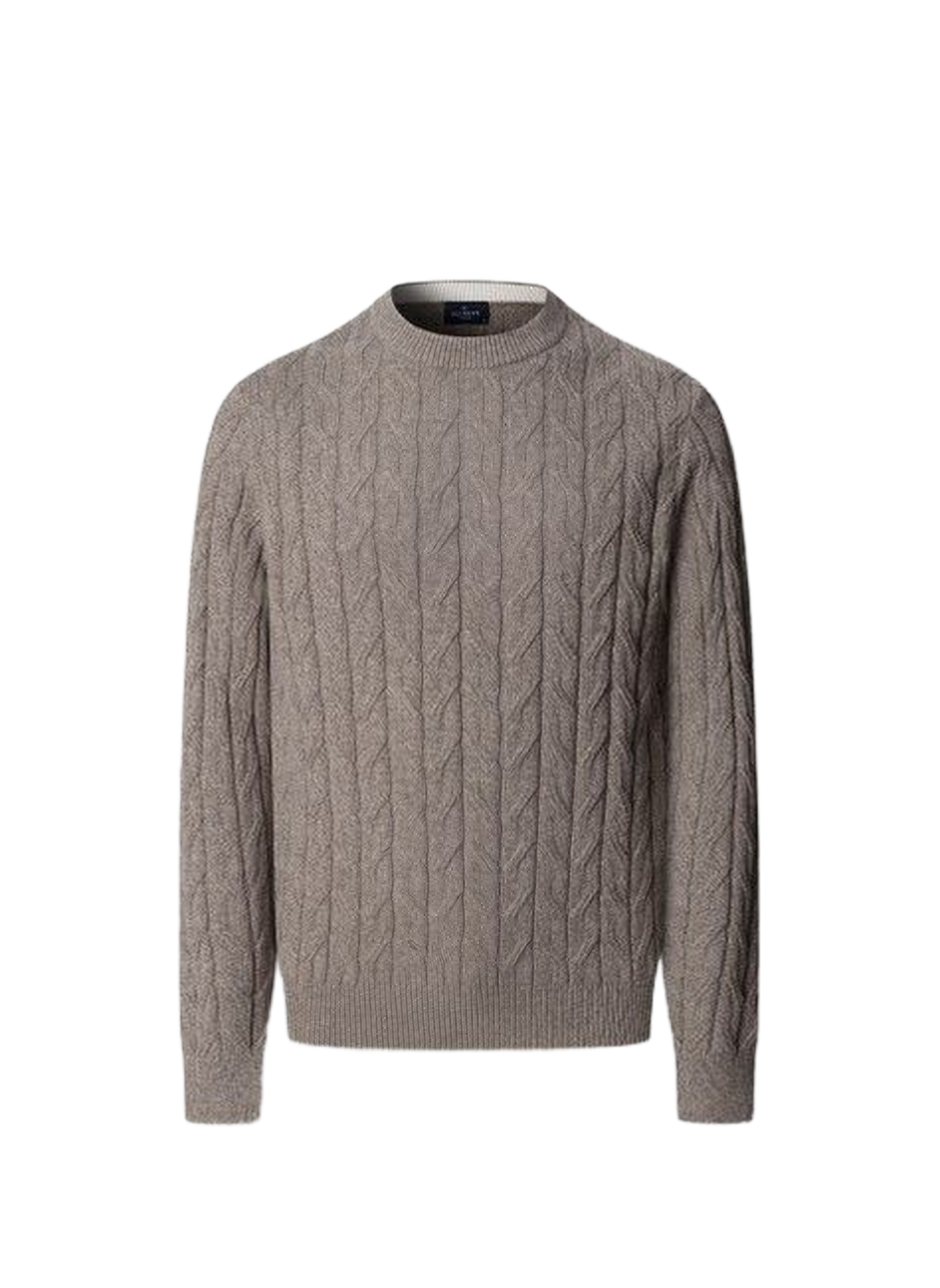 Pull en mailles torsadées en coton mélangé HACKETT Beige