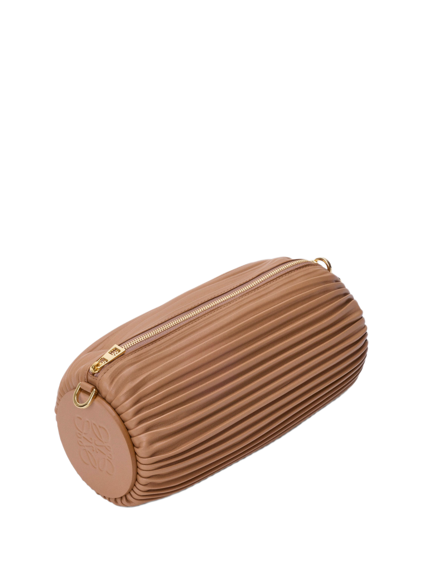 Bracelet Pouch en cuir de veau nappa plissé LOEWE Marron