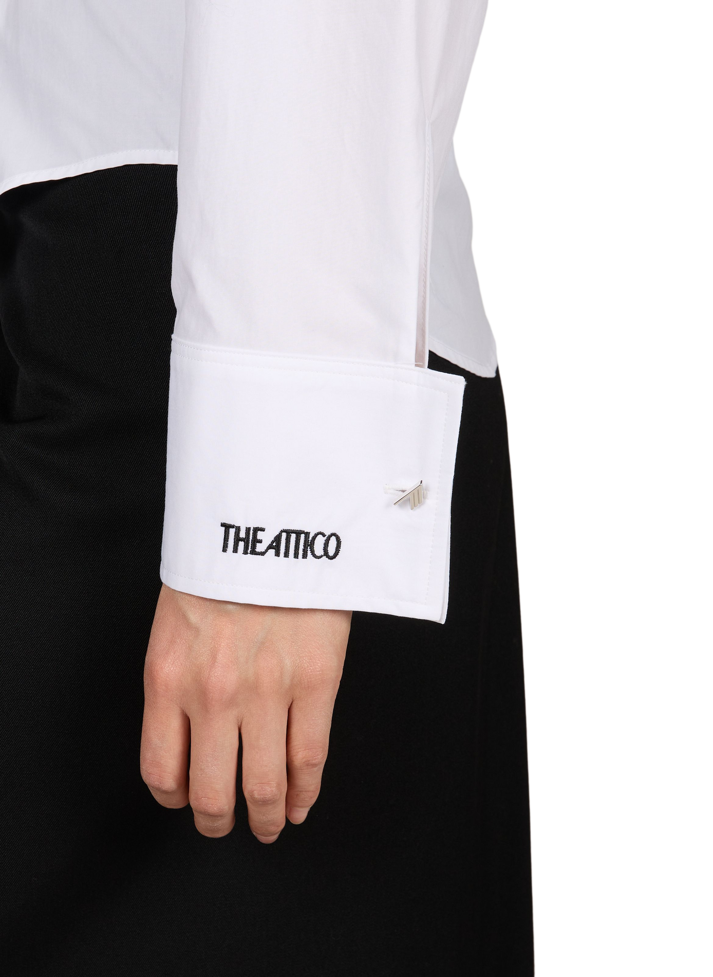 Langarmhemd aus Baumwolle THE ATTICO Weiss
