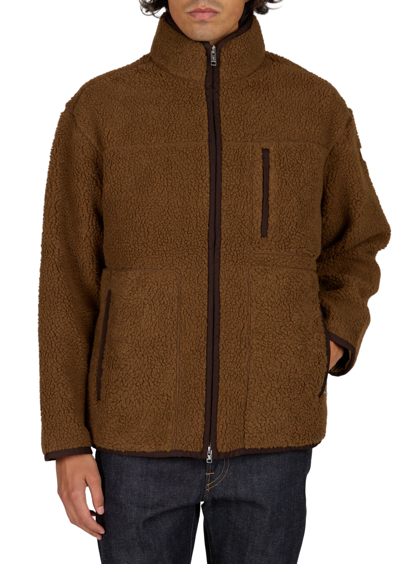 Oversized high-neck jacket AIGLE Brown