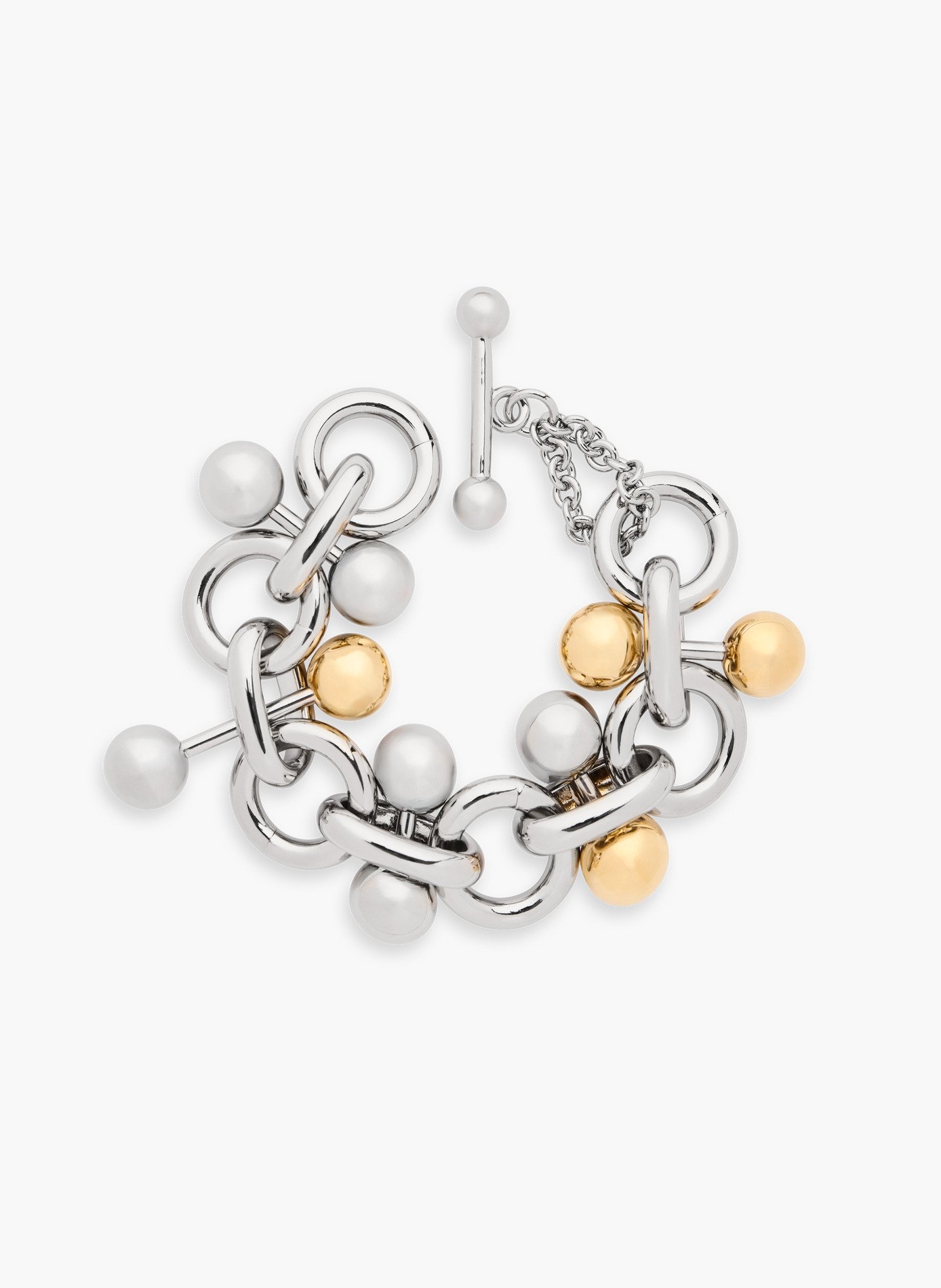Bracelet signature d'archives bicolore RABANNE Argent