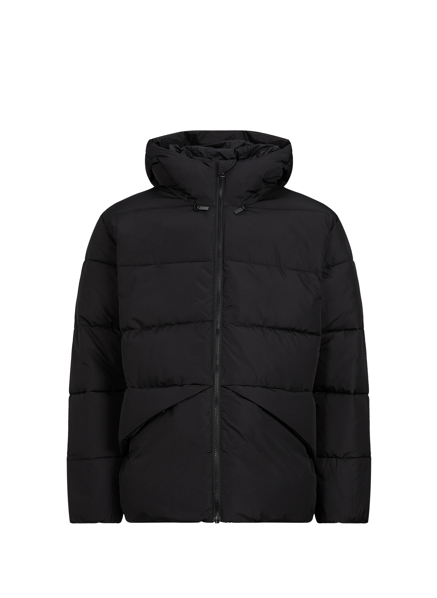 Chaqueta acolchada con capucha recta lisa. AIGLE Negro