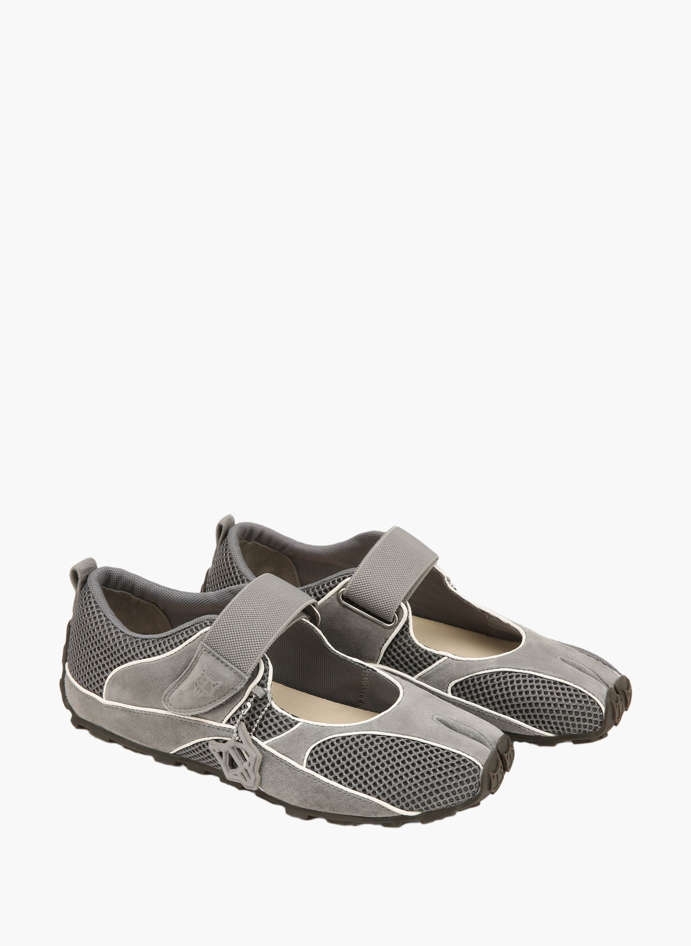 Letto sneakers van suède en mesh NAKED WOLFE Grijs