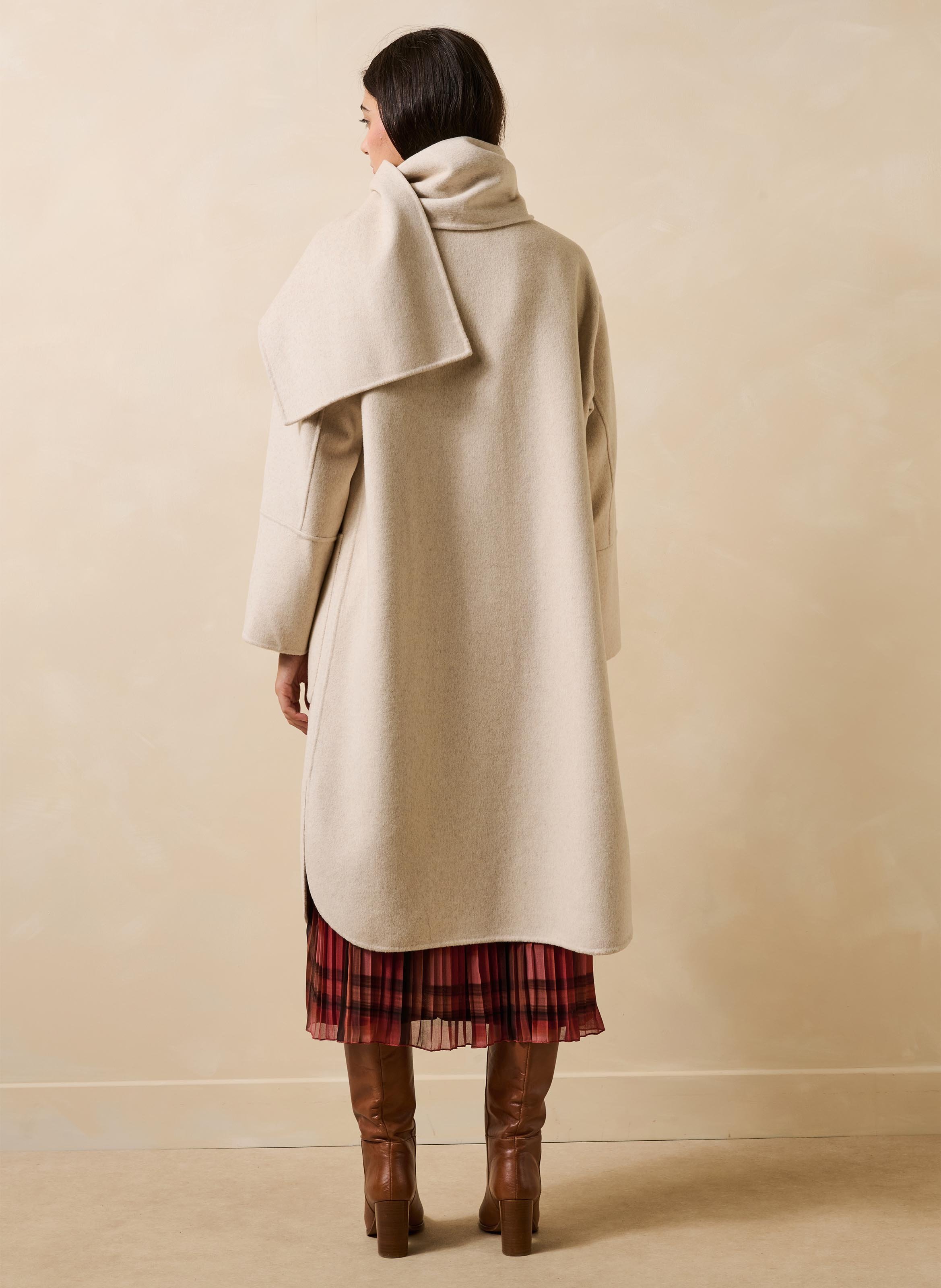 Oversized jas van een gerecyclede wolmix LA FEE MARABOUTEE Wit