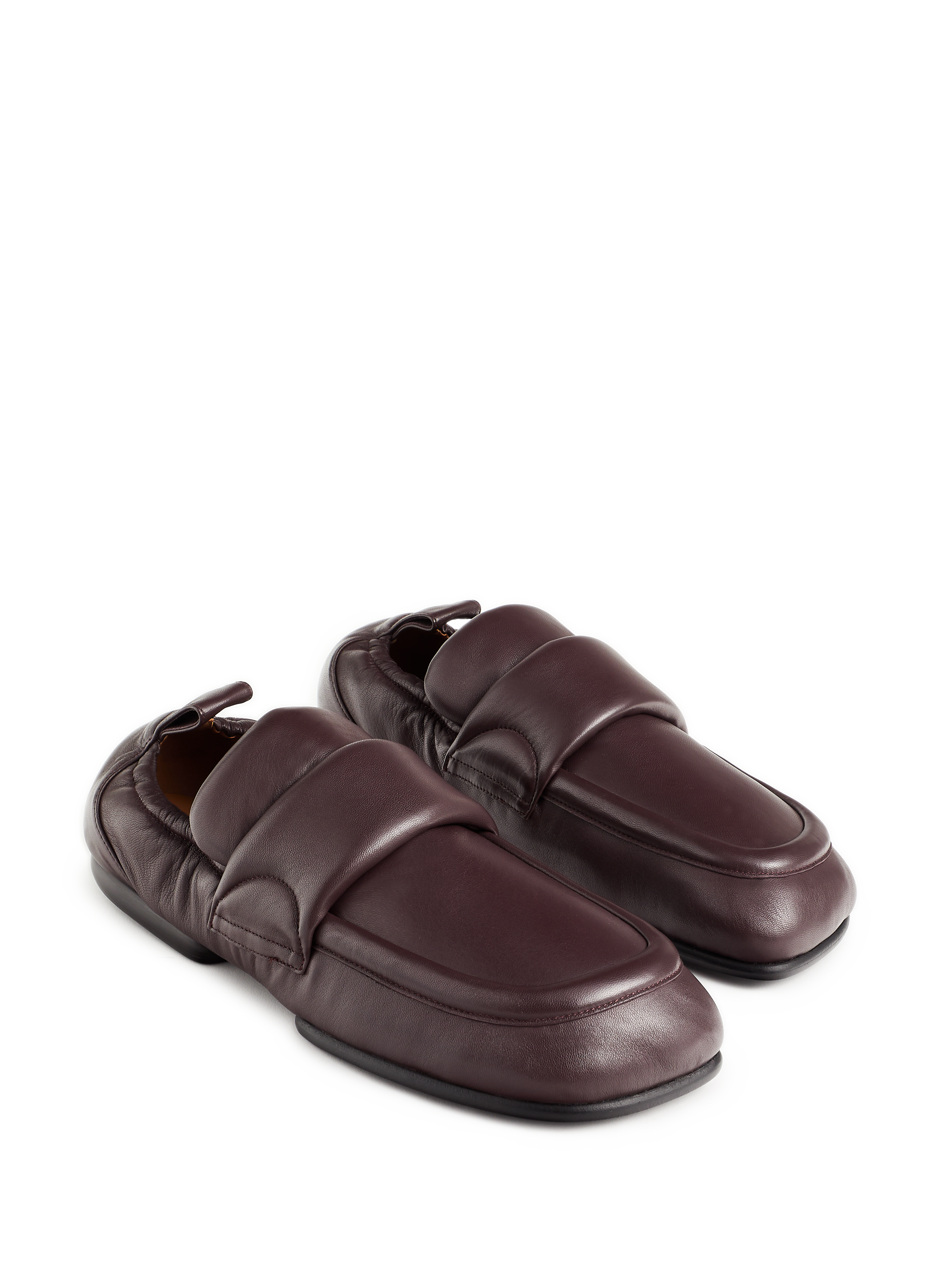 Mocassins matelassés en cuir