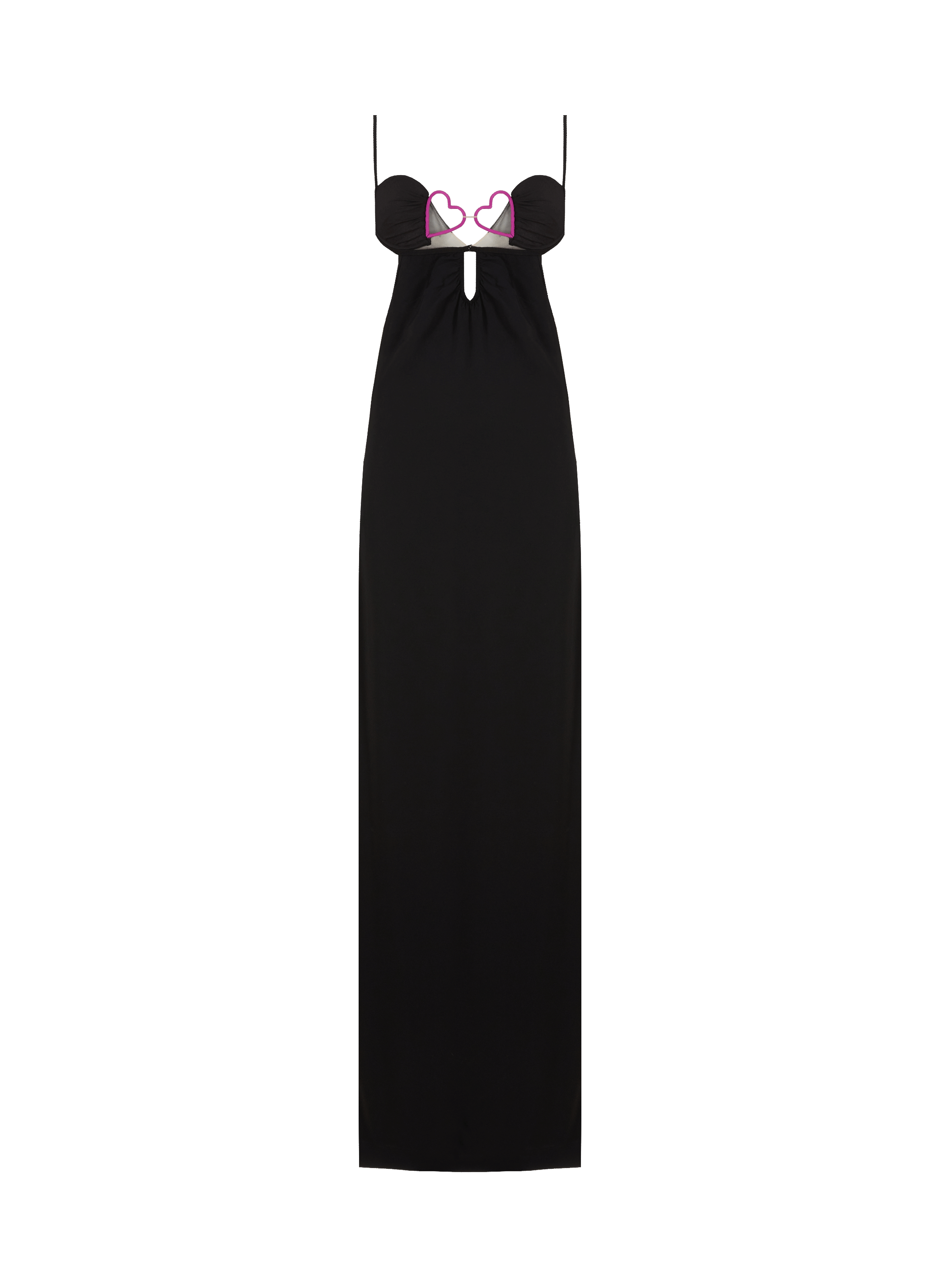 Robe longue avec coeur