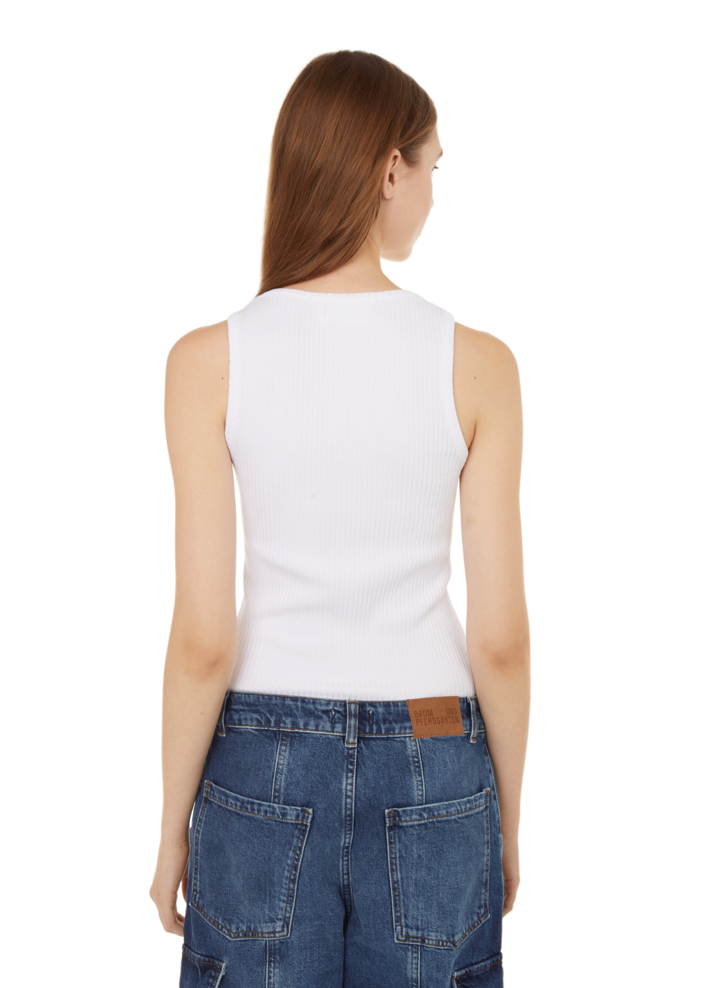 Top débardeur côtelé CAES Blanc