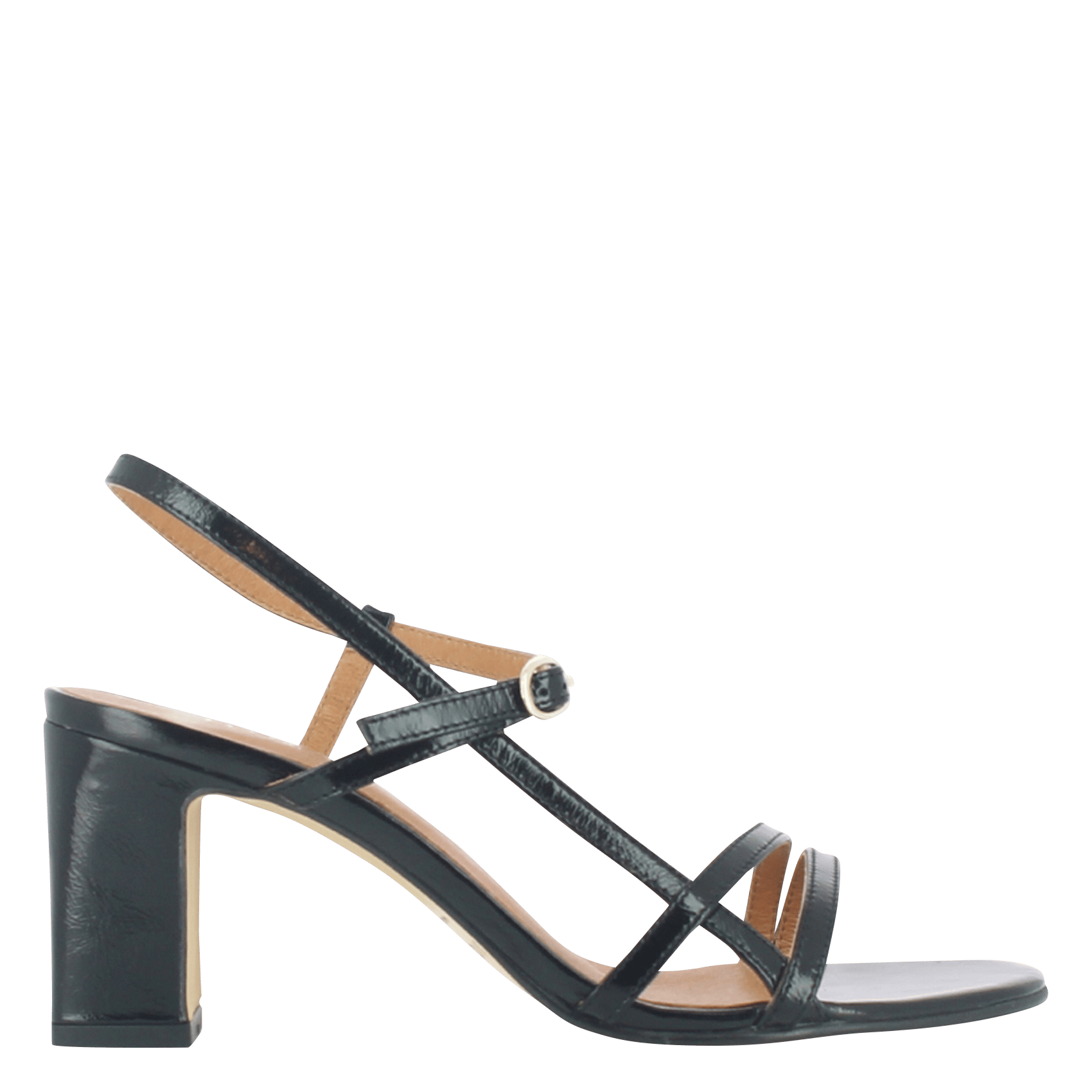 Sandales à talons et brides en cuir vicomte JONAK Noir