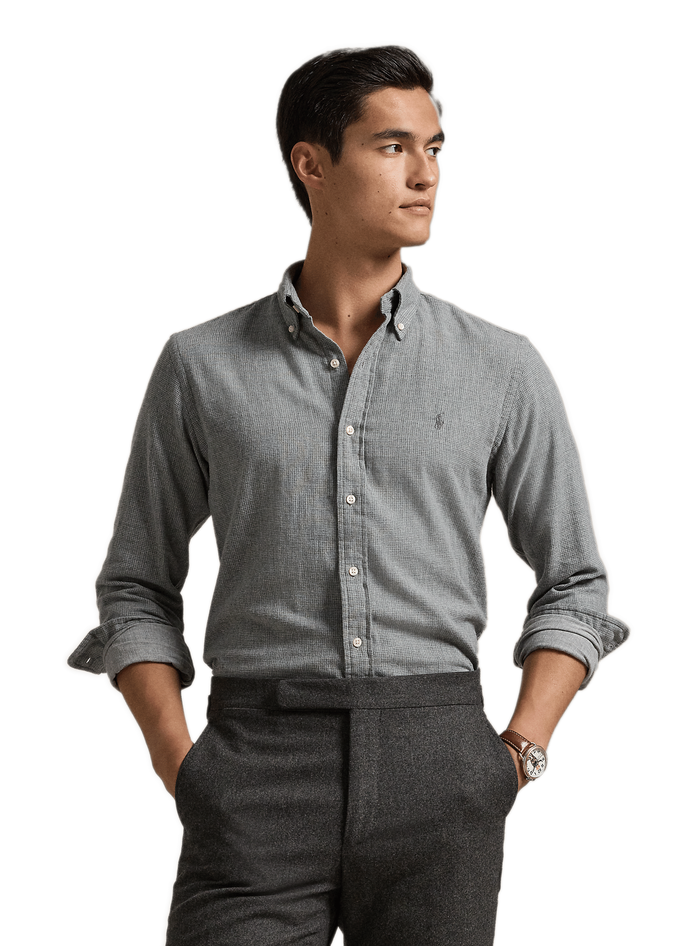 POLO RALPH LAUREN Chemise en coton Gris