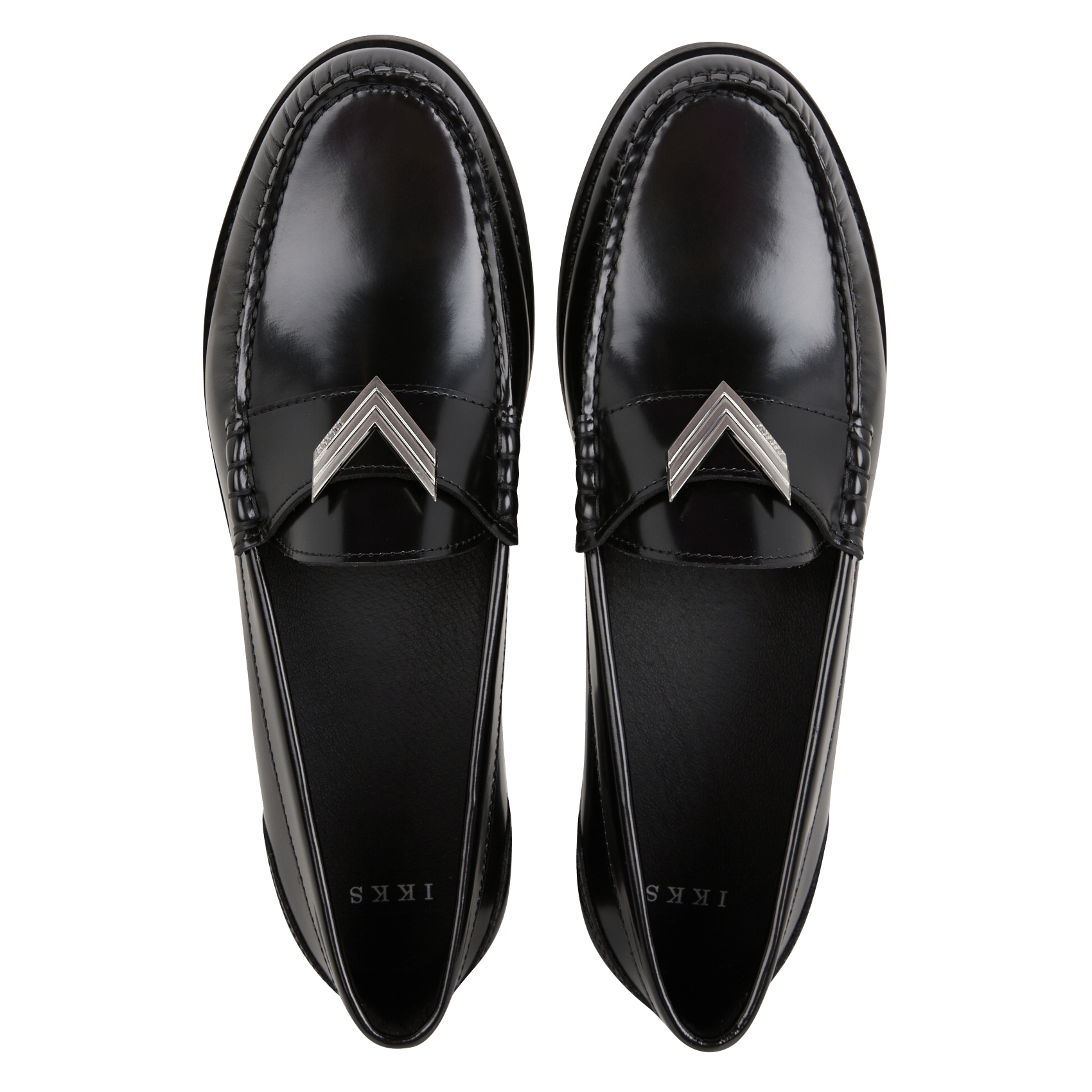Mocassins vernis en cuir IKKS Noir
