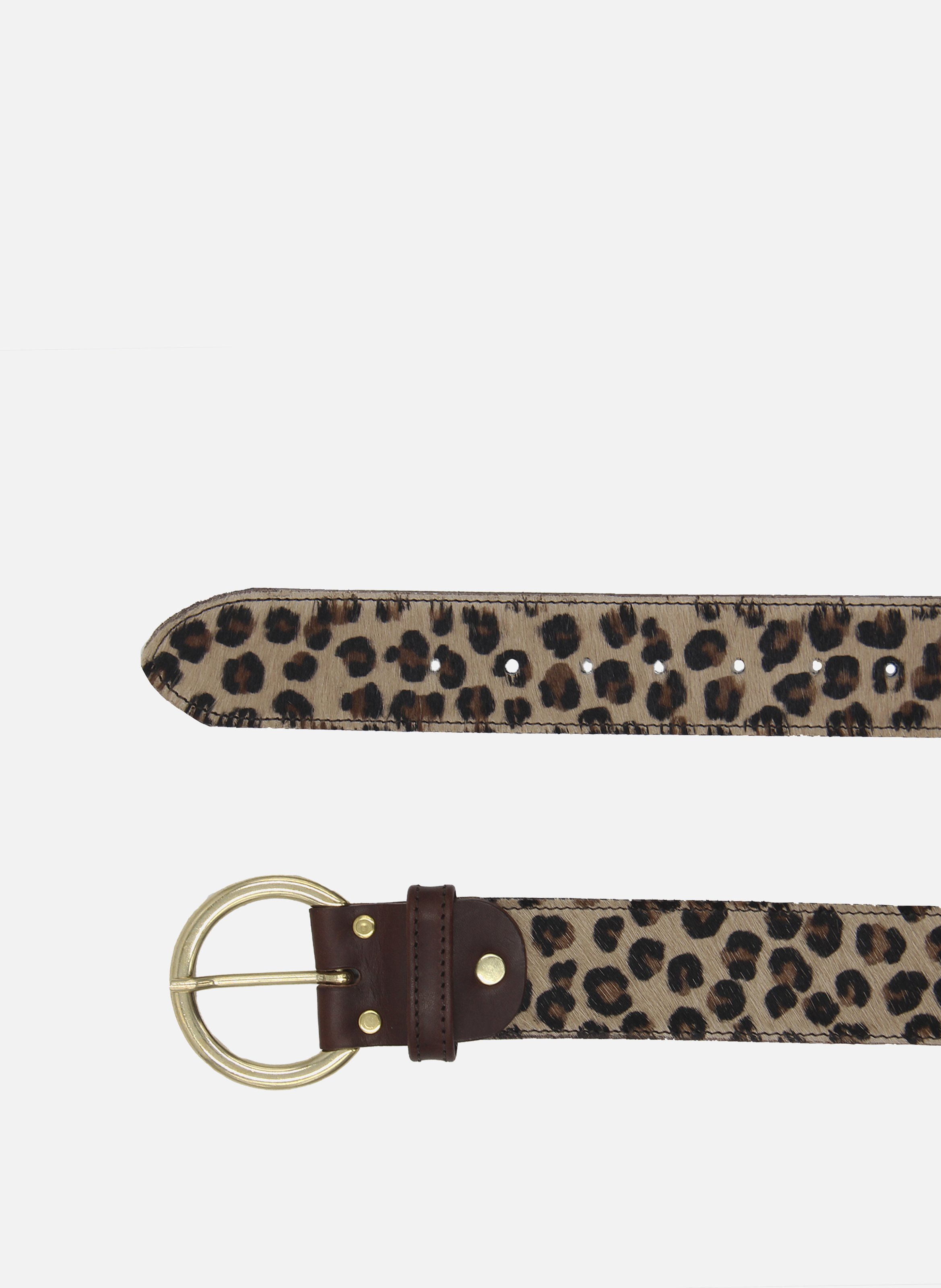 Ceinture bohème cuir pony JULES & JENN Multicolore