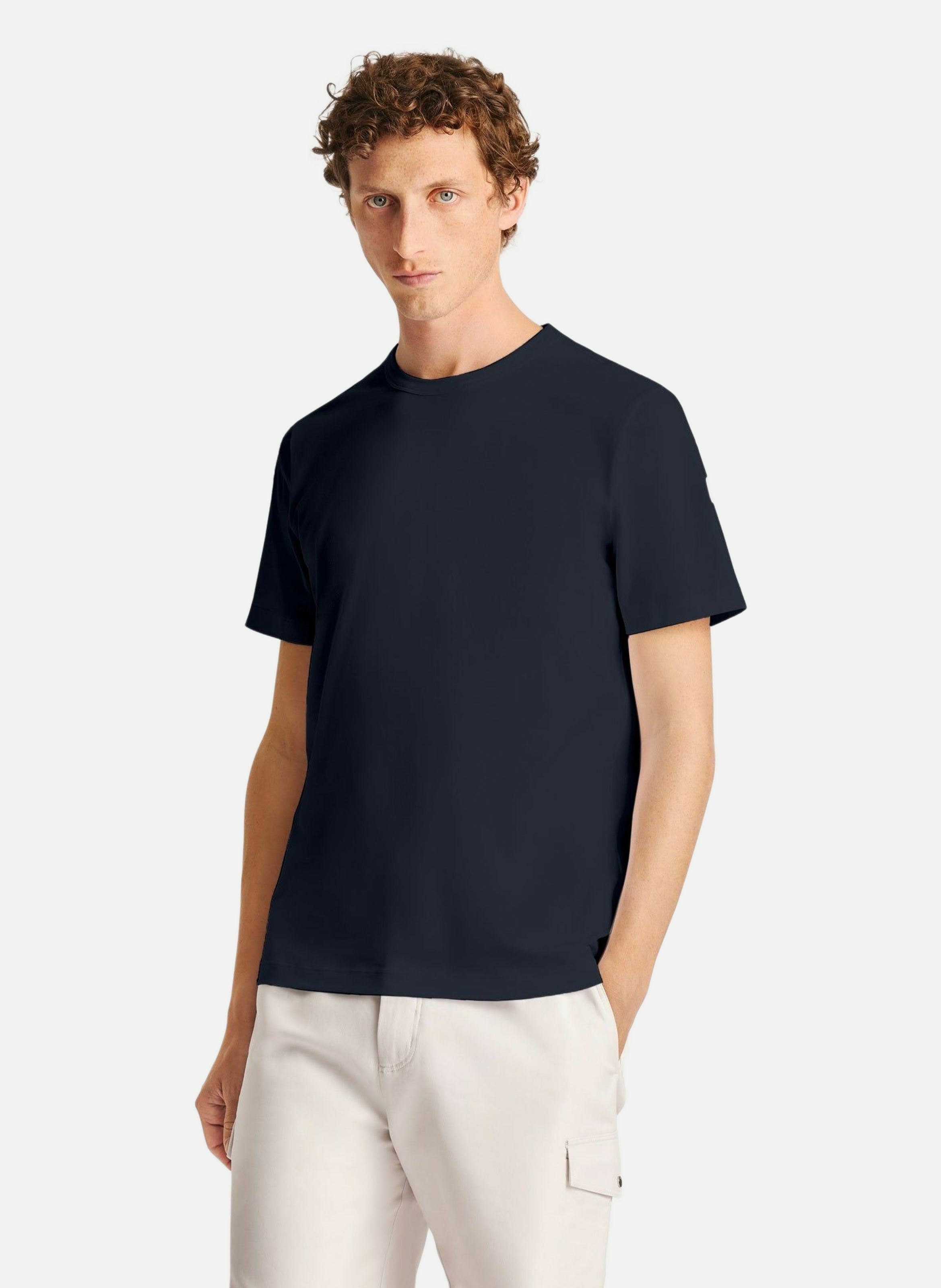 T-shirt riviere col rond coupe regular FUSALP Bleu