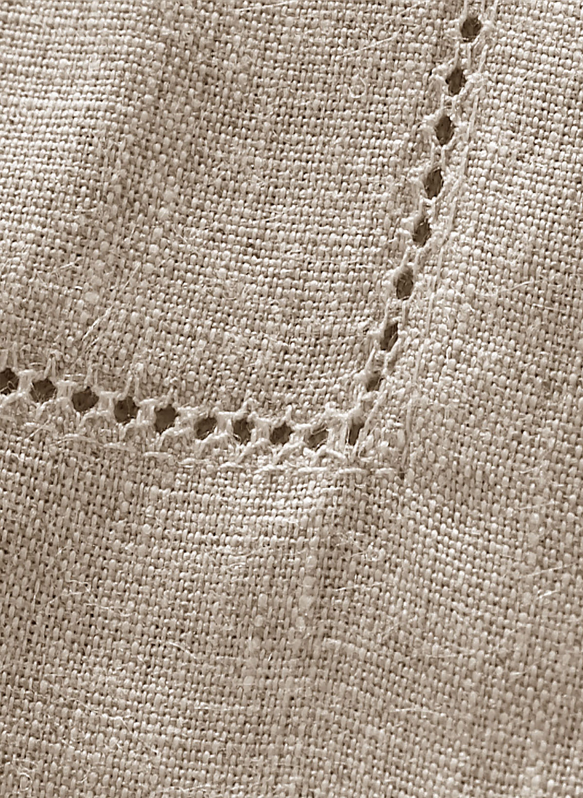 Chemin de table uni en lin, florence ALEXANDRE TURPAULT Beige