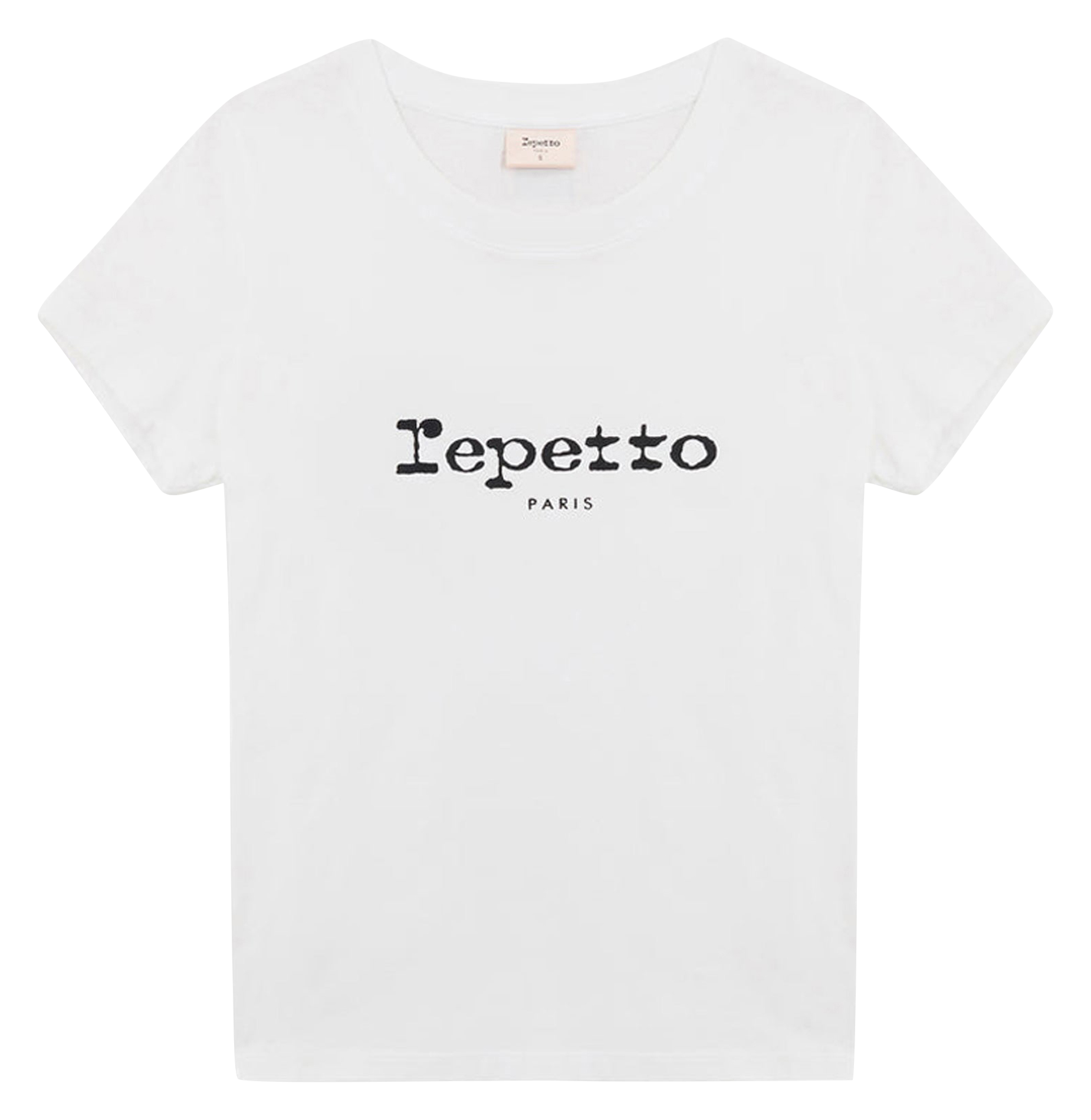 Tee-shirt col rond en coton repetto REPETTO Blanc