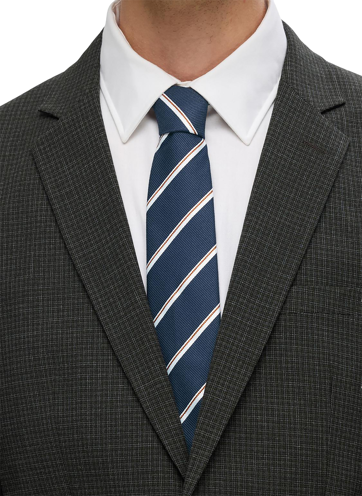 Striped tie SELECTED Blue