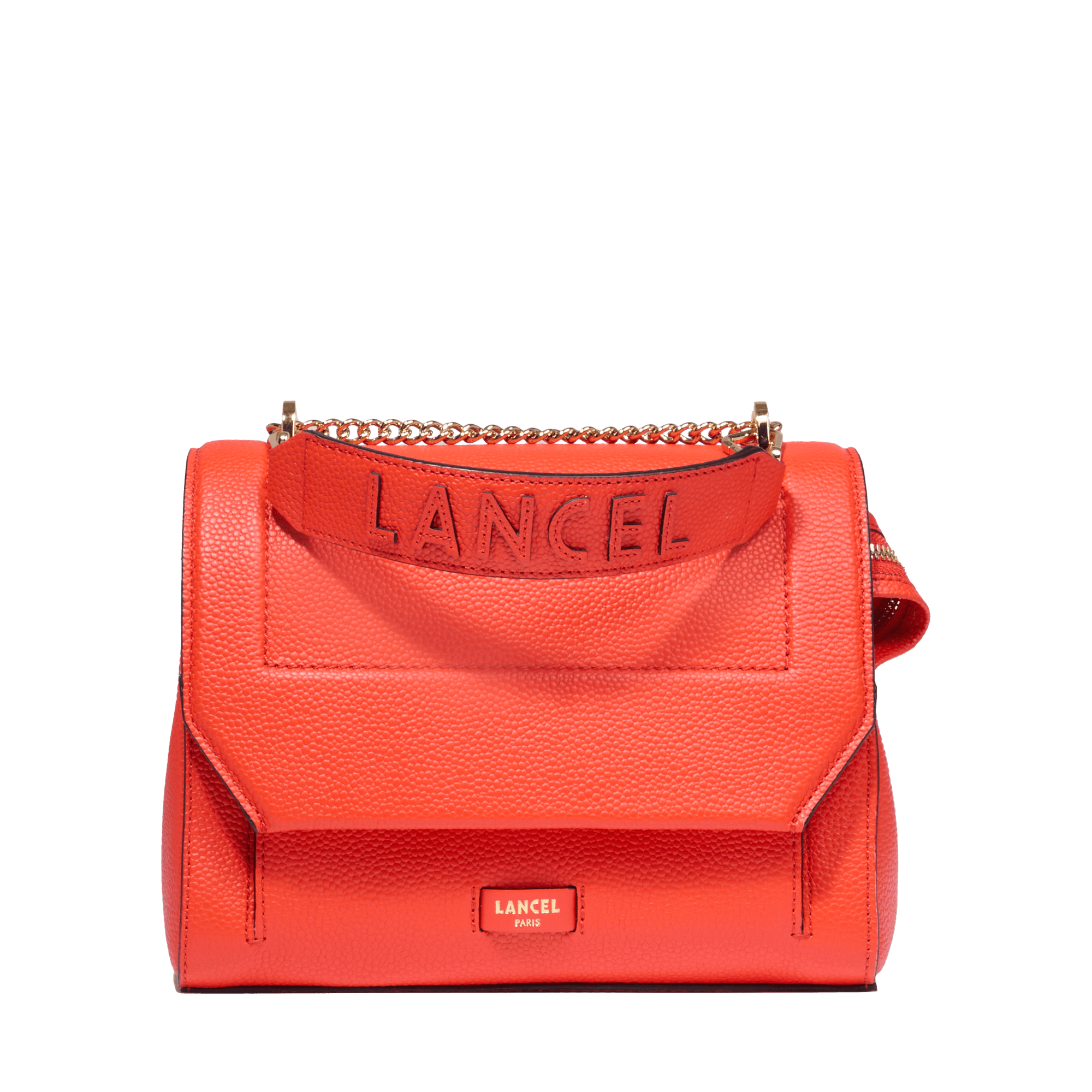 Sac rabat m ninon de lancel en cuir LANCEL Orange