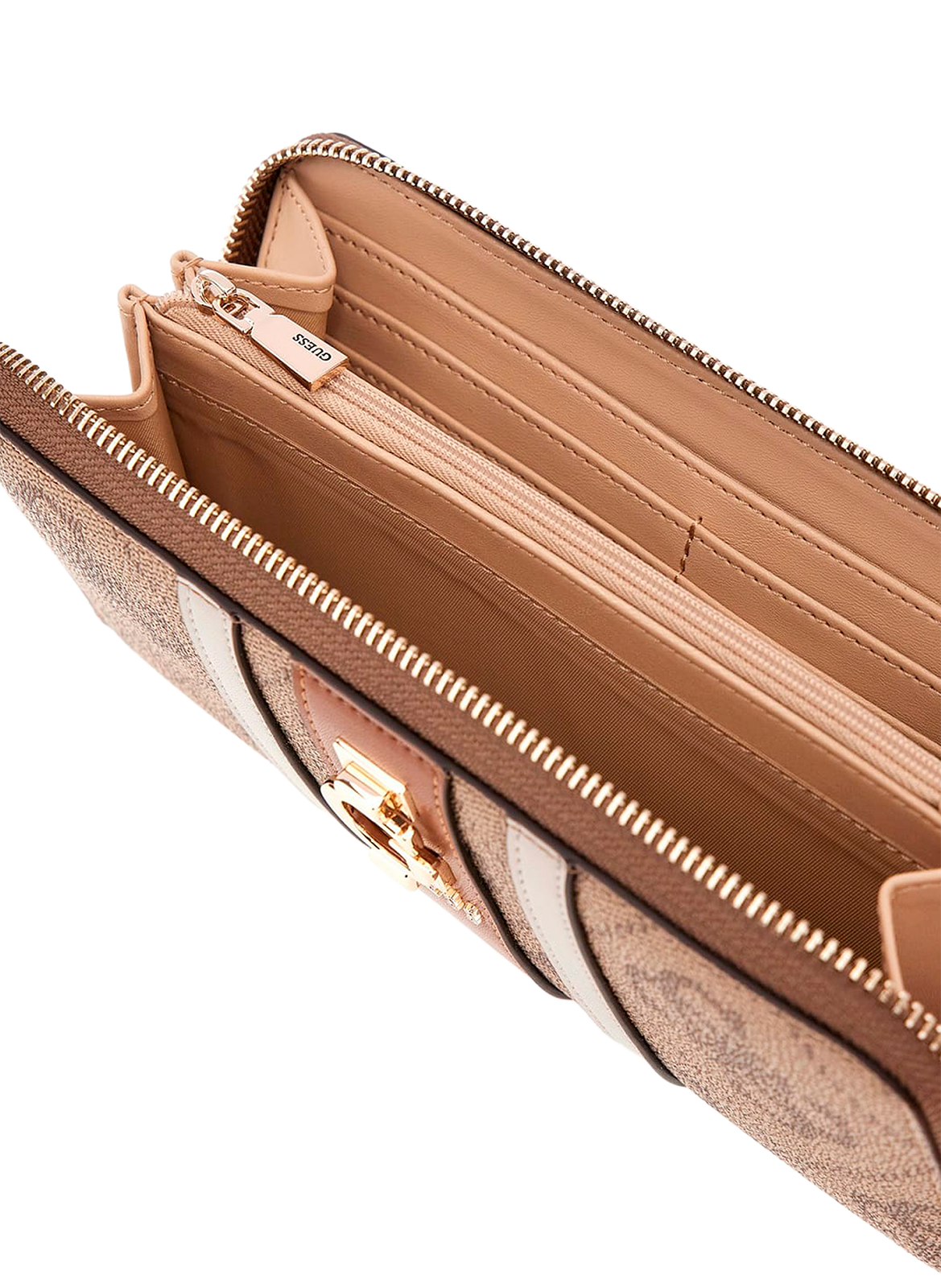 Portefeuille monogramé GUESS Marron