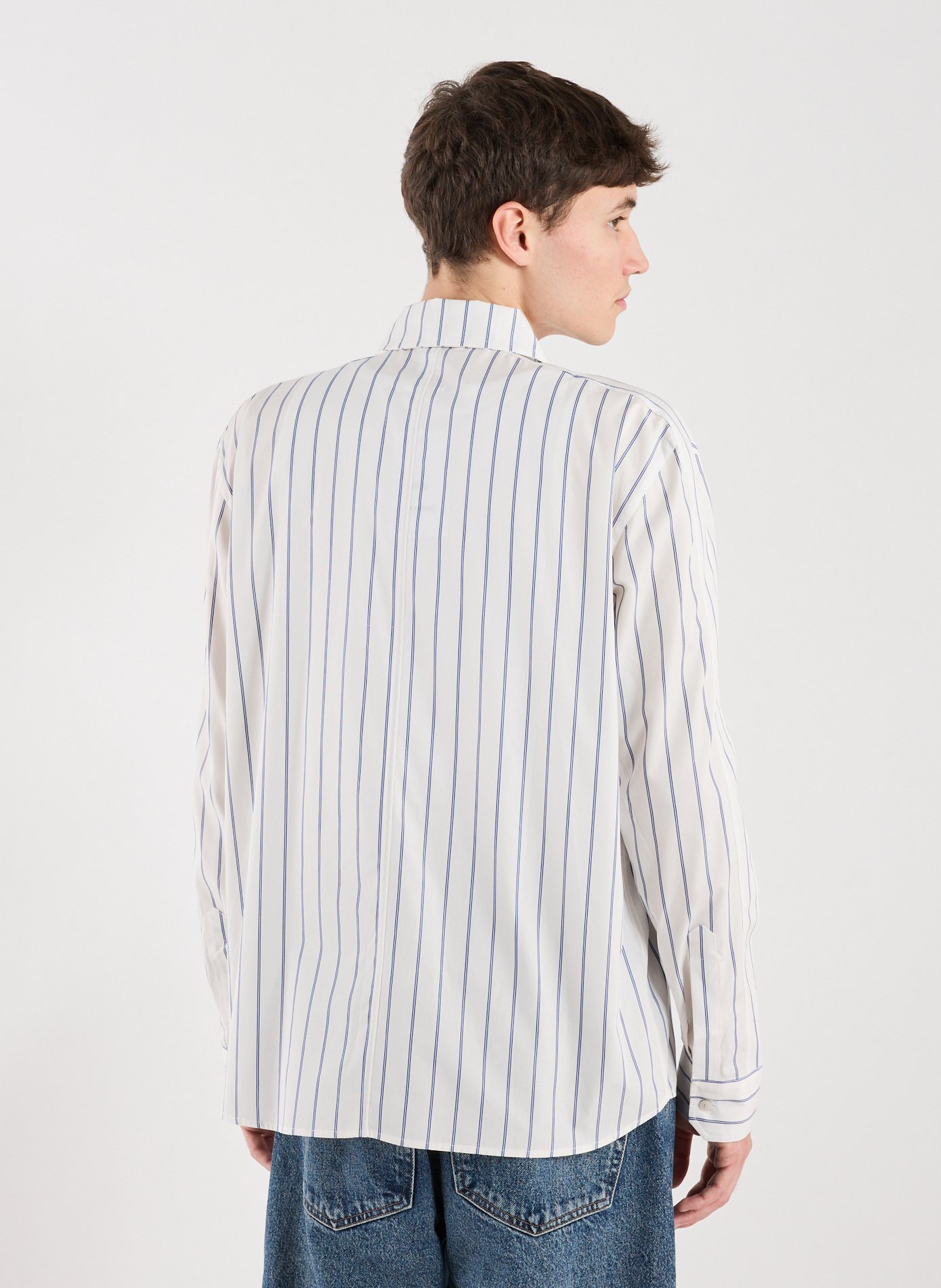 Classic collar shirt with striped pattern in cotton WON HUNDRED Multicolour