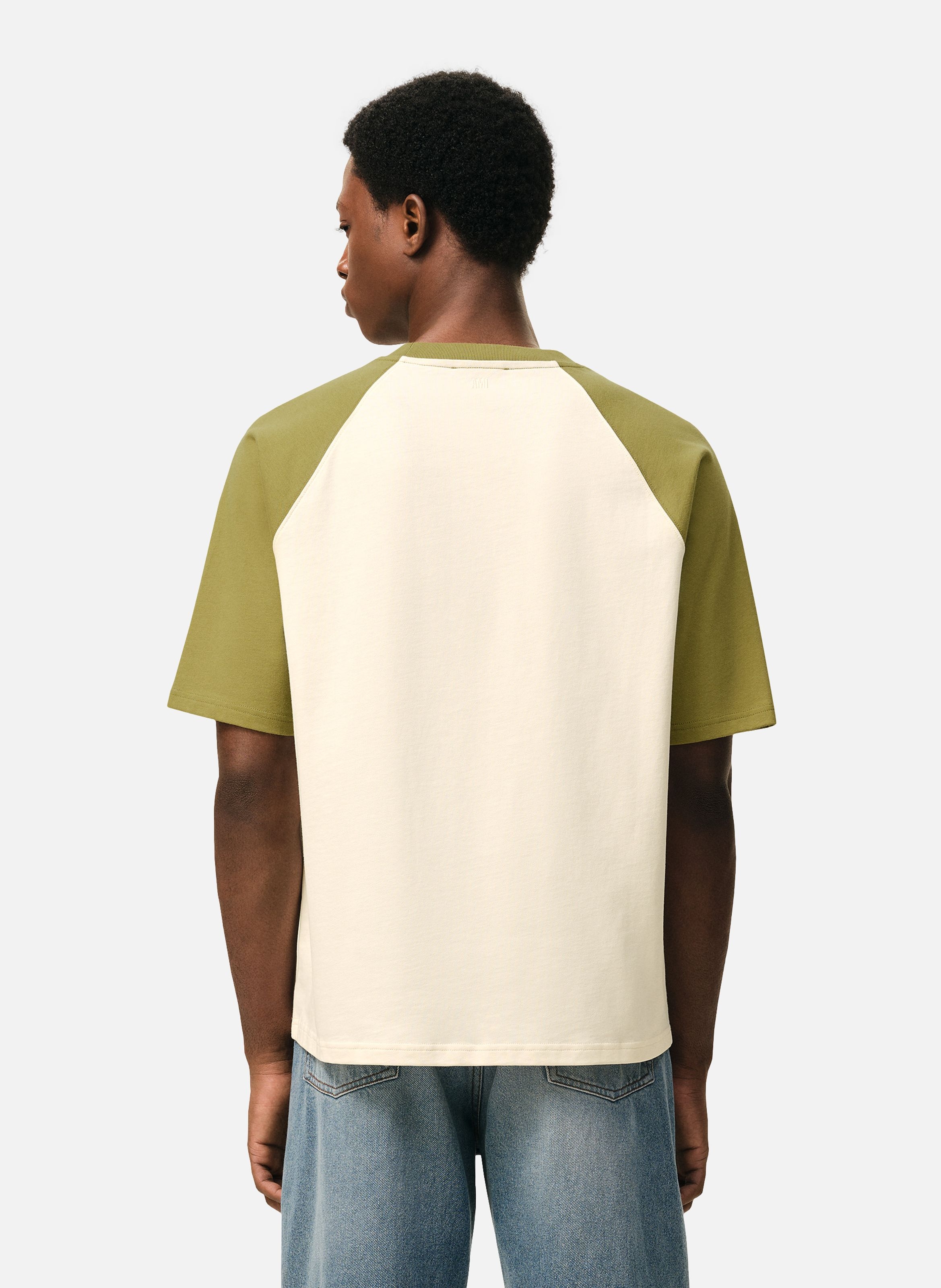 T-shirt ami de coeur en crochet unisexe en coton AMI PARIS Blanc