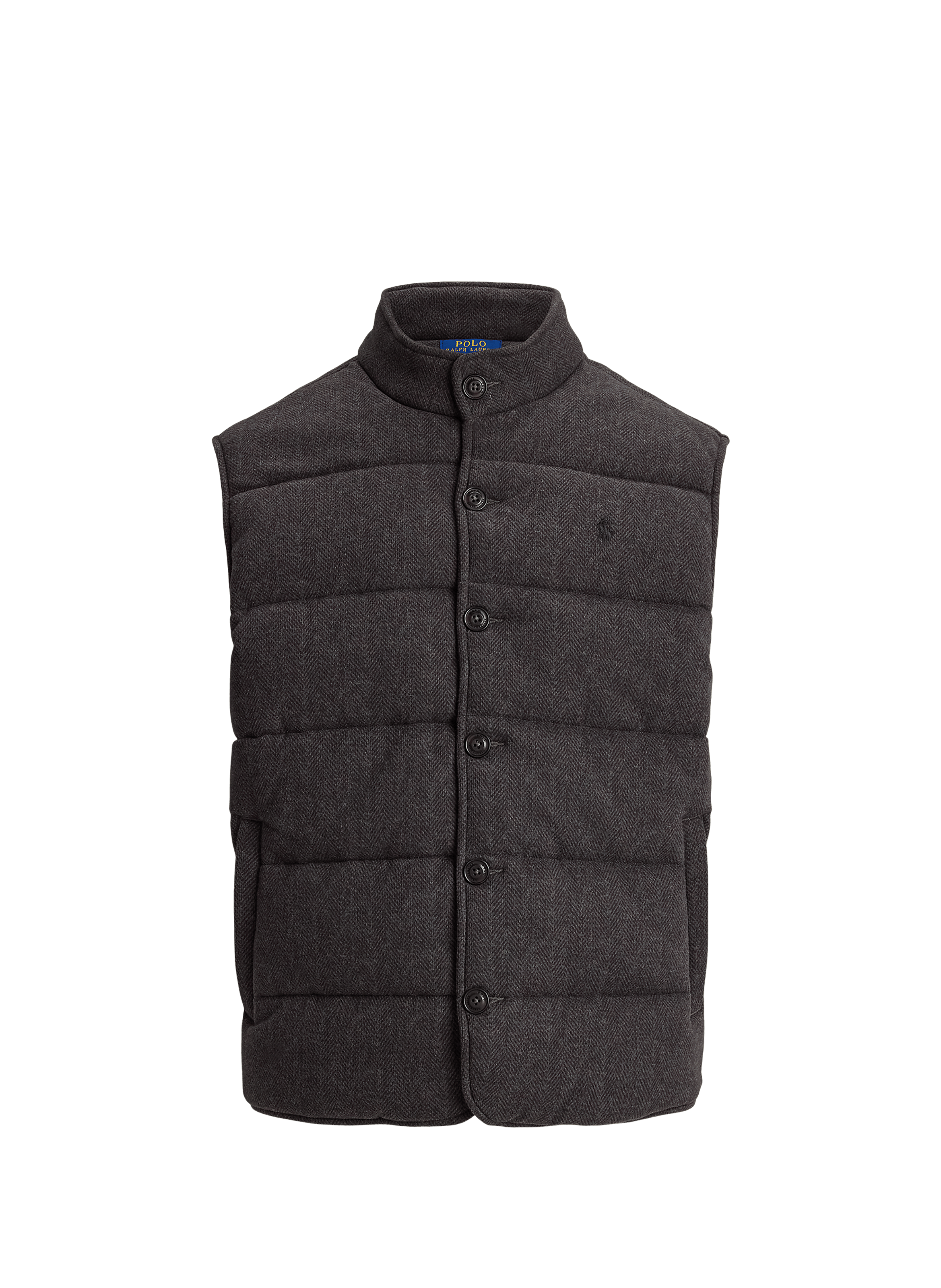 Quilted cotton sleeveless jacket POLO RALPH LAUREN Grey