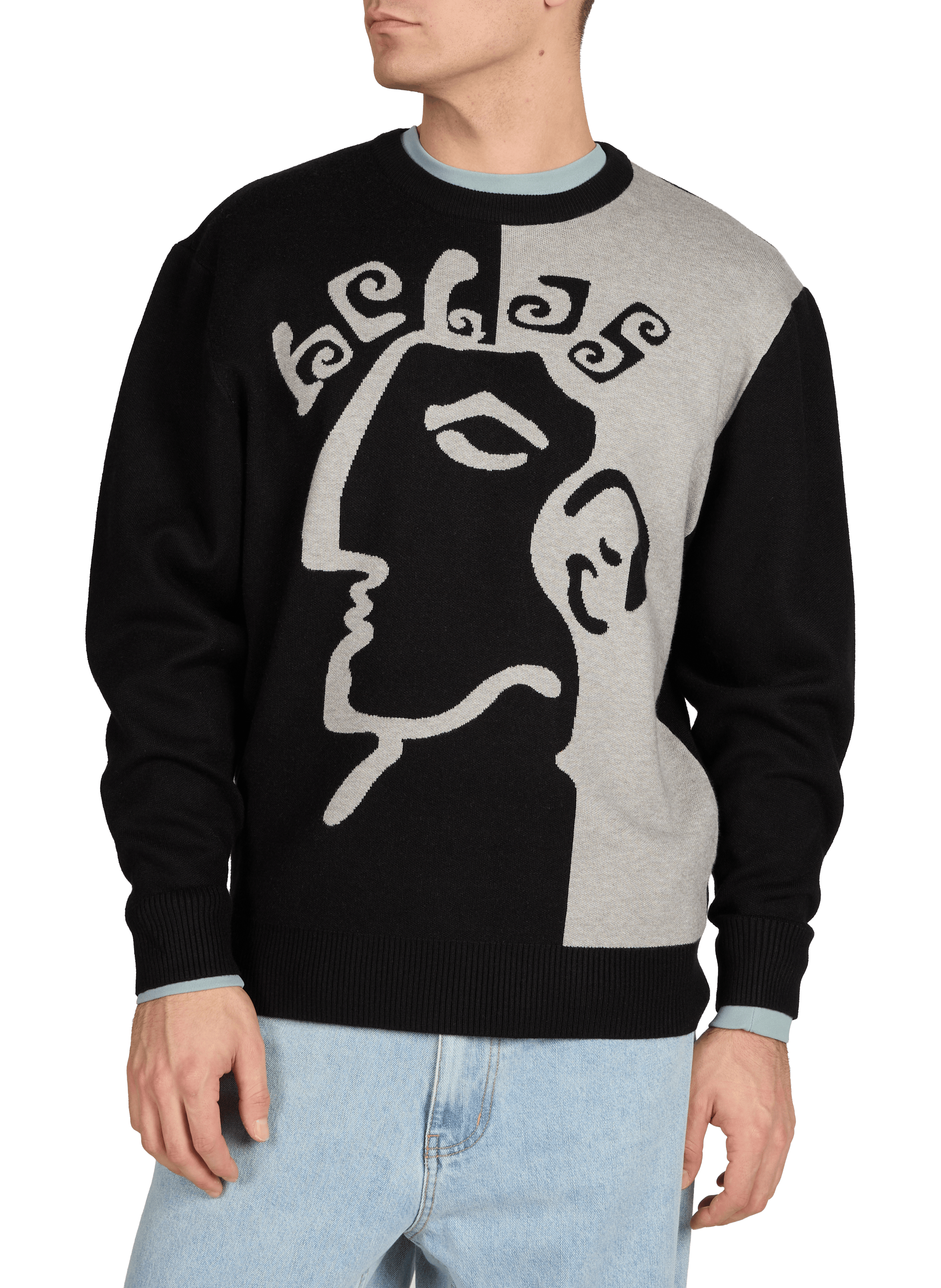 Pull Dieu Grec  HELAS CAPS Noir