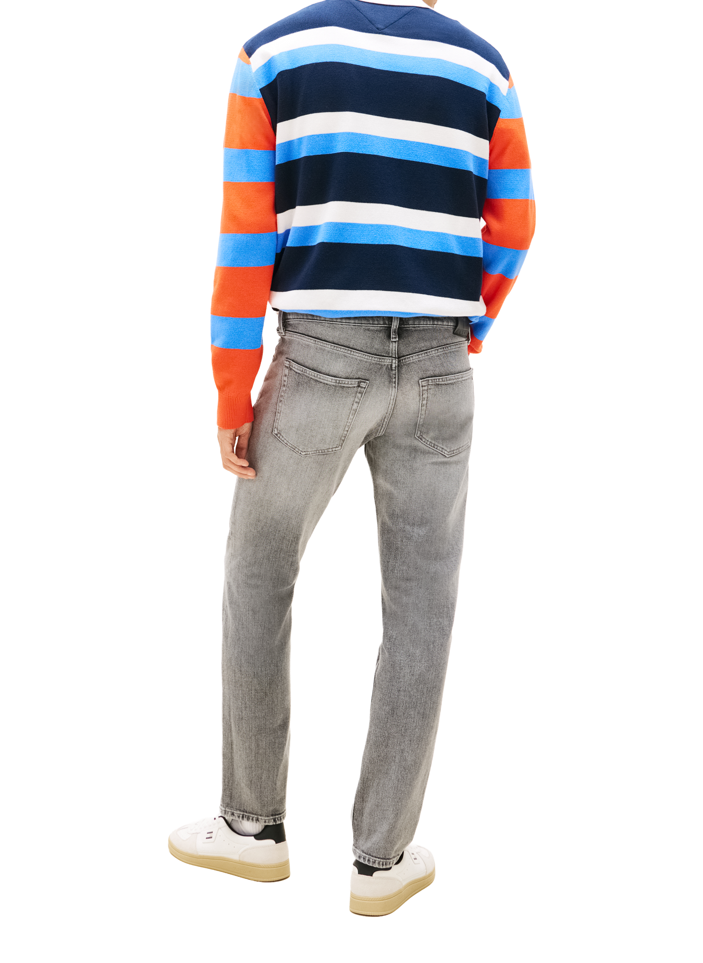 Straight-cut cotton-blend jeans TOMMY HILFIGER Grey