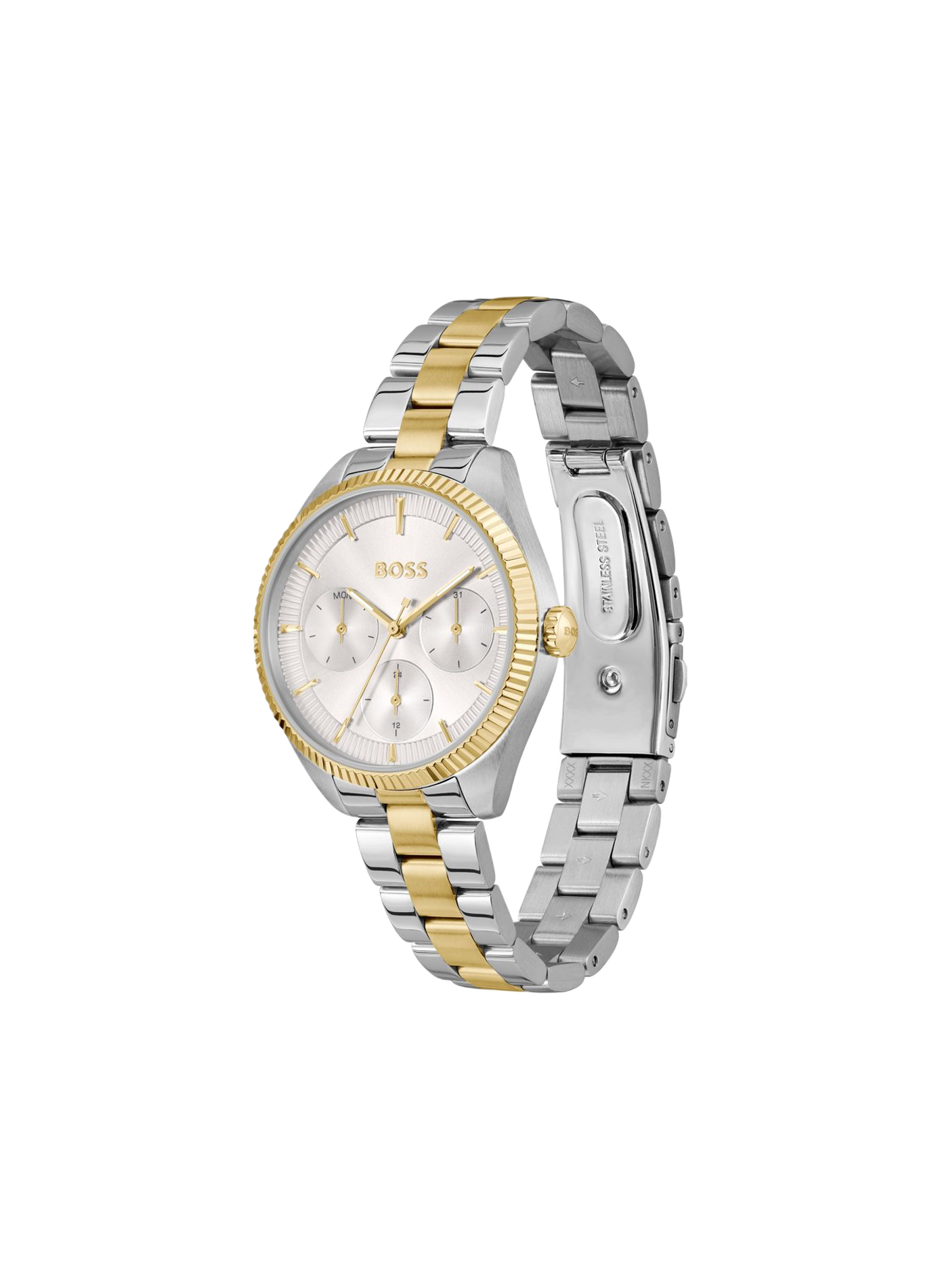 Montre quartz Sage Sport en acier inoxydable BOSS MONTRES Blanc