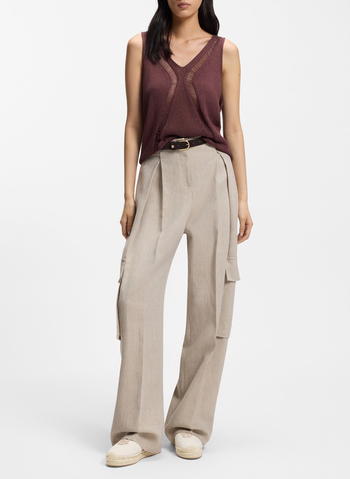 Espadrilles en toile BOSS Beige