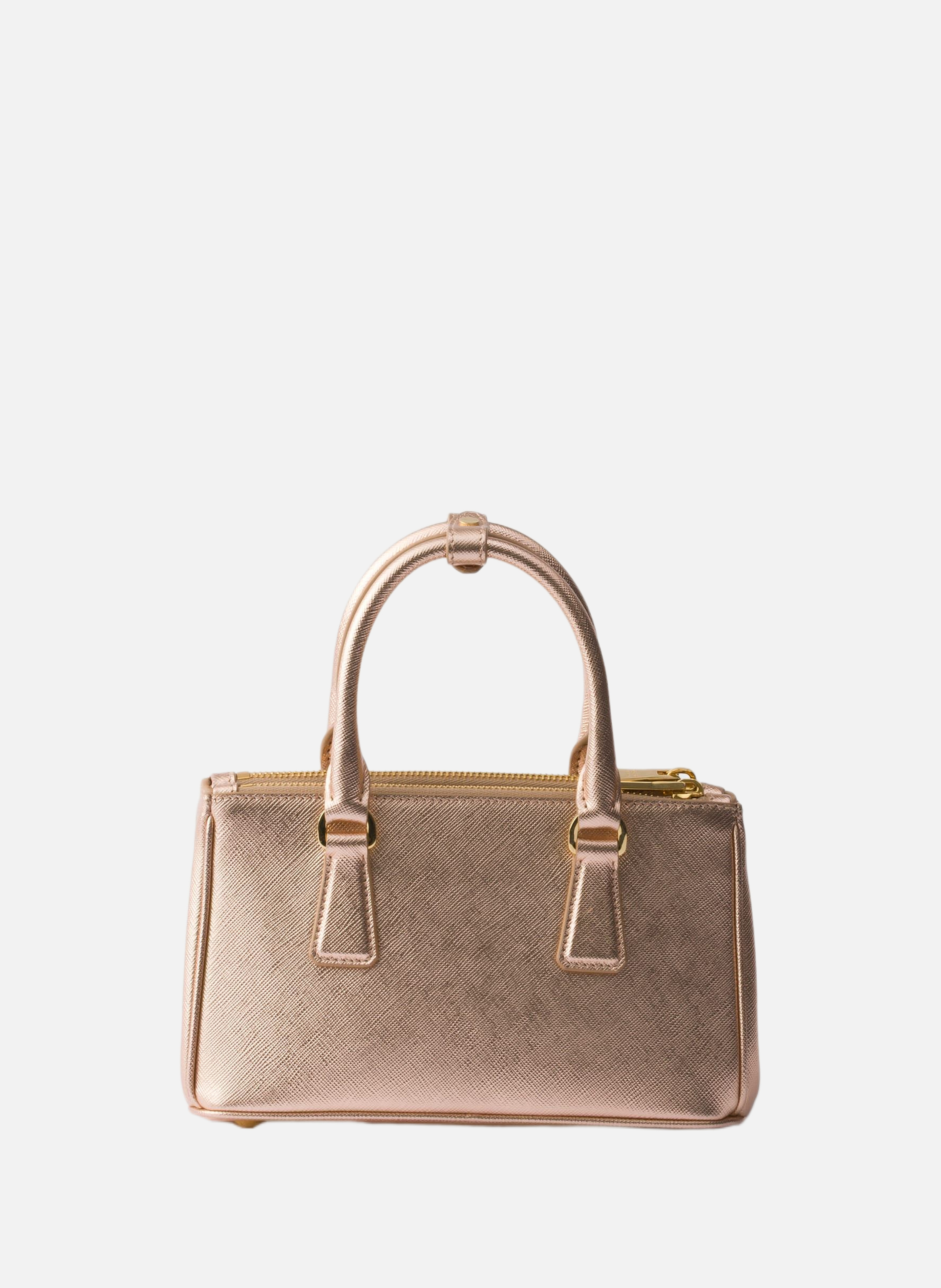 Mini sac prada galleria en cuir saffiano verni PRADA Rose