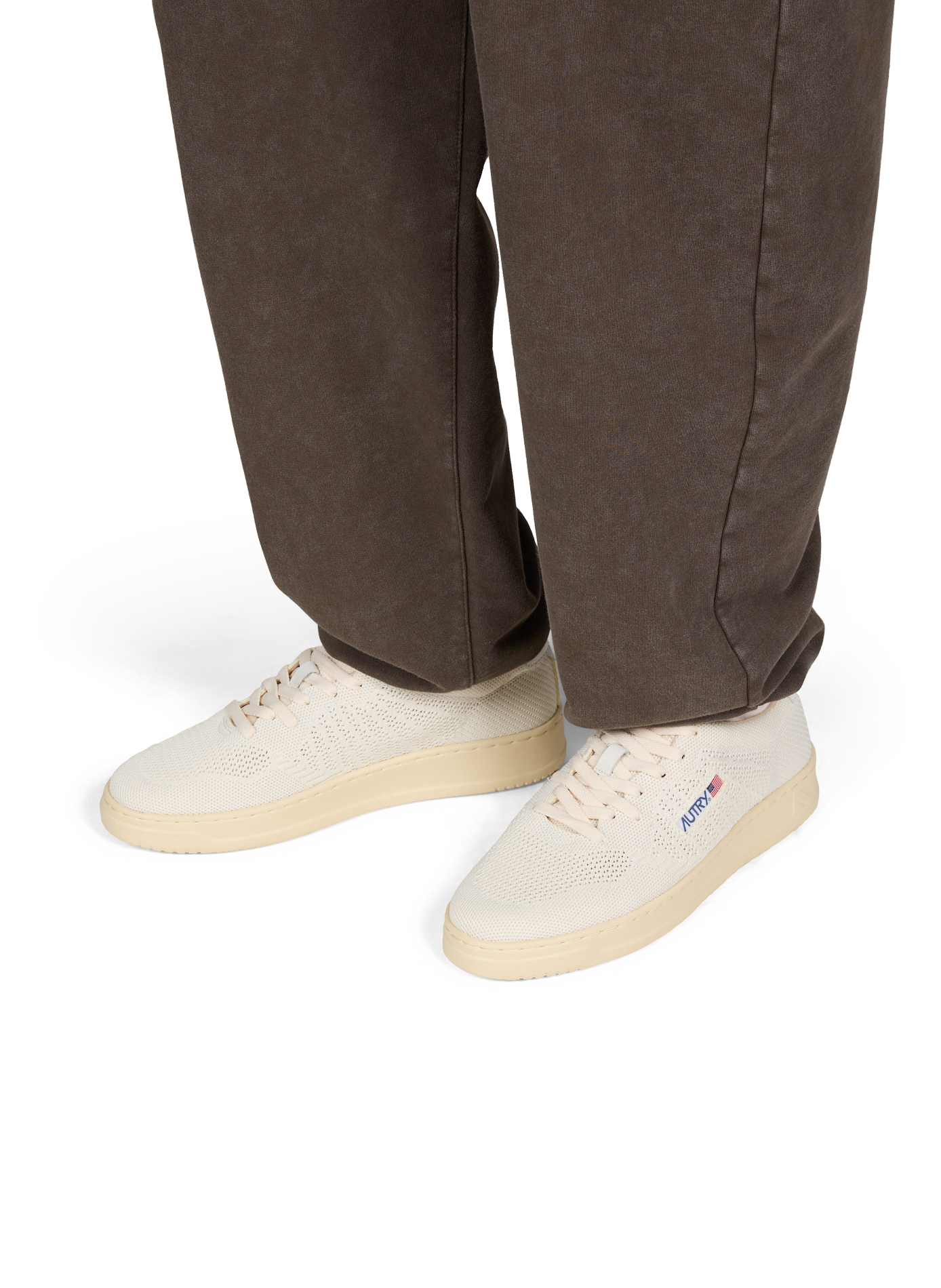 Baskets Easeknit en cuir AUTRY Blanc