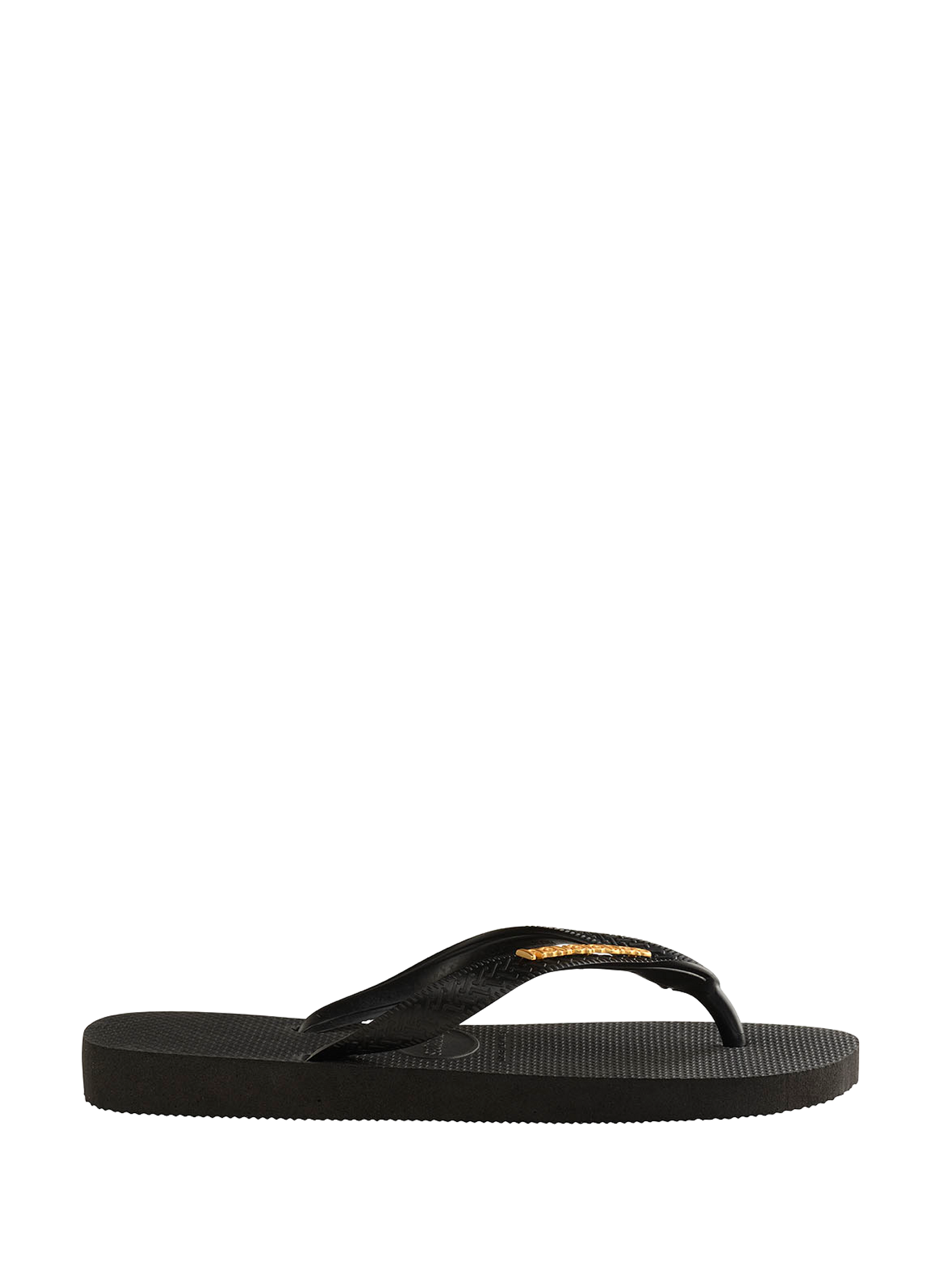 Tongs à logo métalissé HAVAIANAS Noir