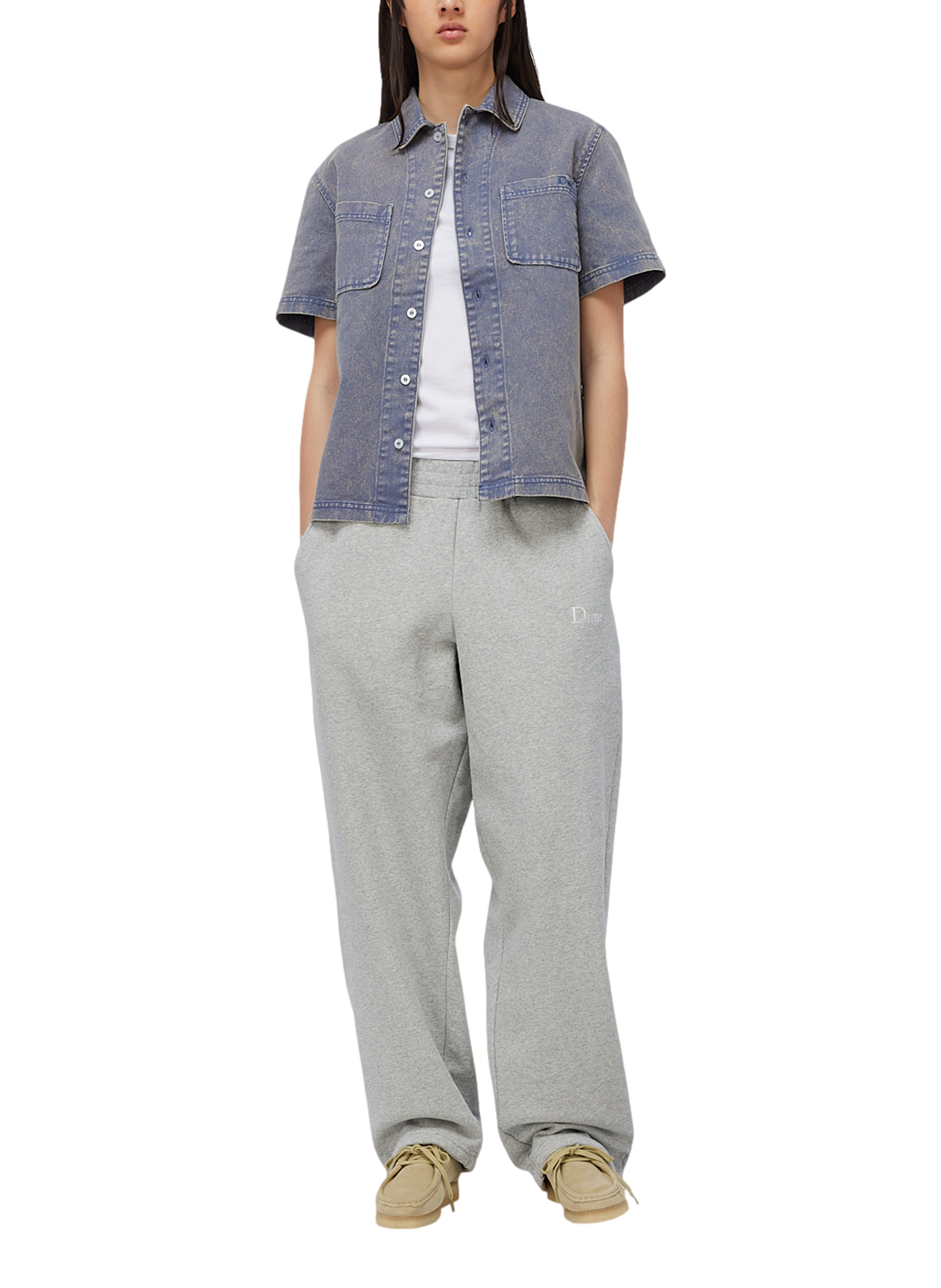 Washed cotton shirt DIME Blue